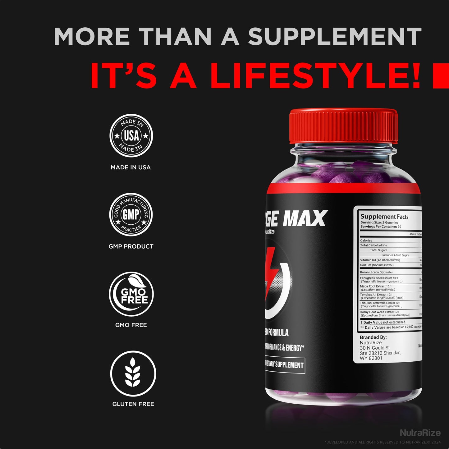 NutraRize Surge Max Gummies 60 Count