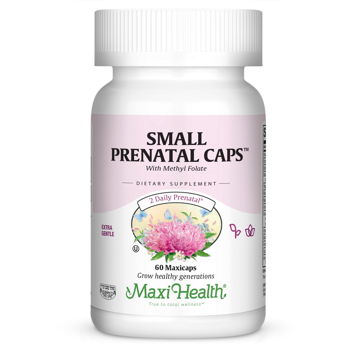 Maxi Health Prenatal Vitamins for Women with Methyl Folate Capsule, 60 Count