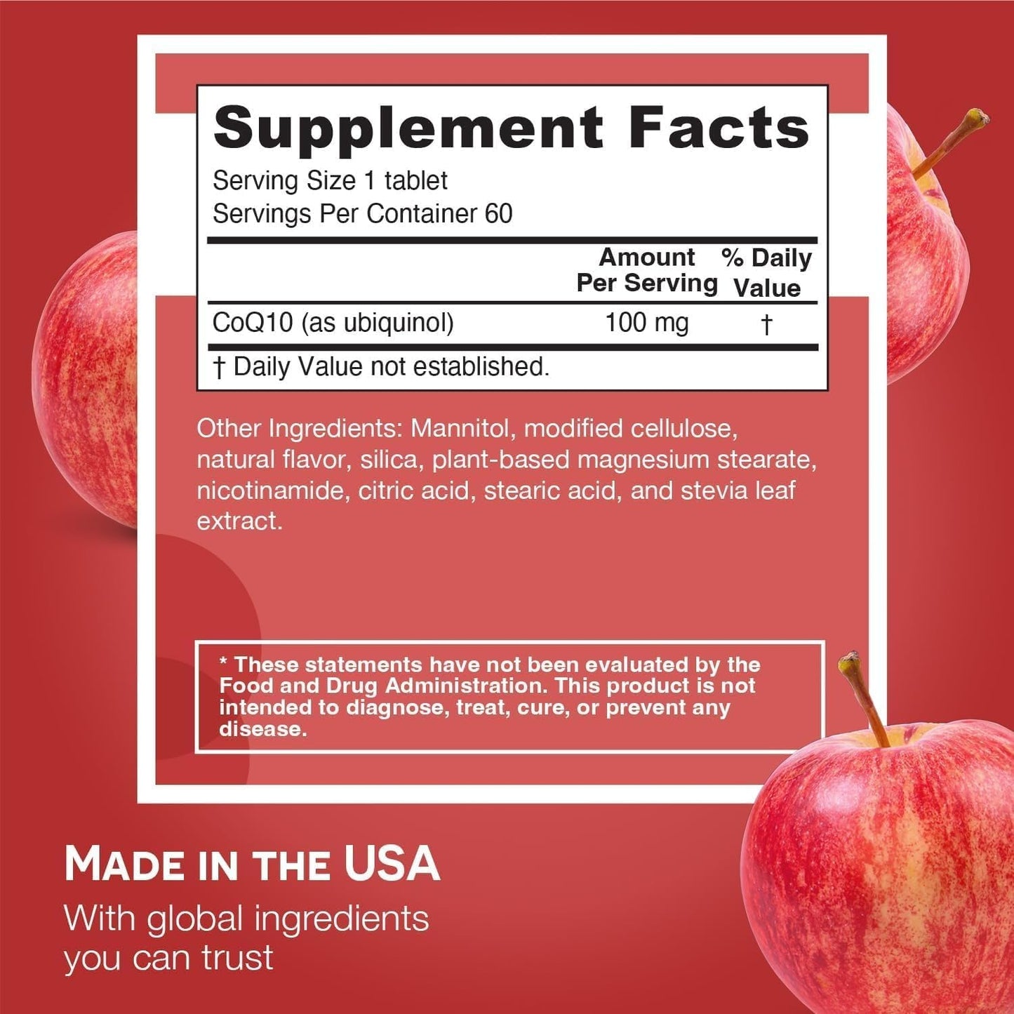 EZ Melts Ubiquinol 100 mg CoQ10 Tablet, 120 Tablets