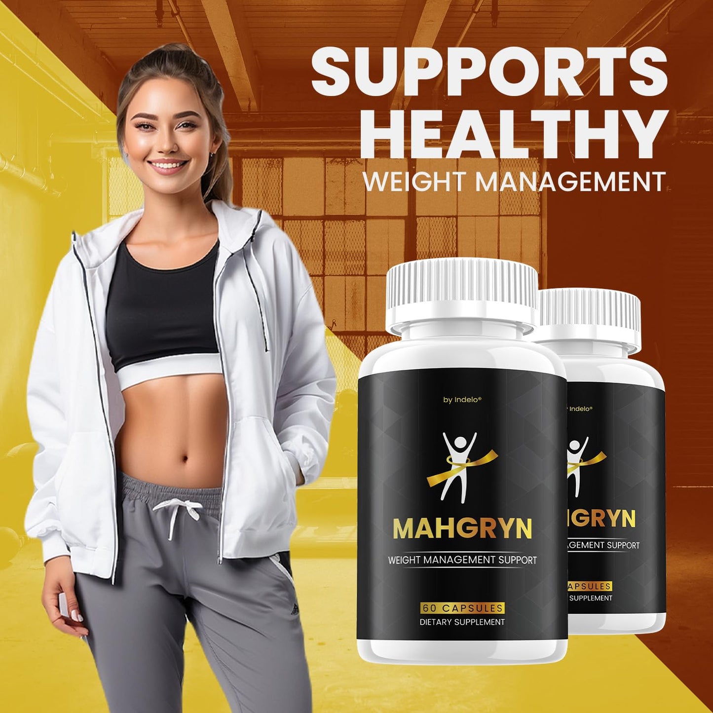 Indelo Mahgryn Advanced Formula Supplement for Daily Health Support Capsules, 60 Count