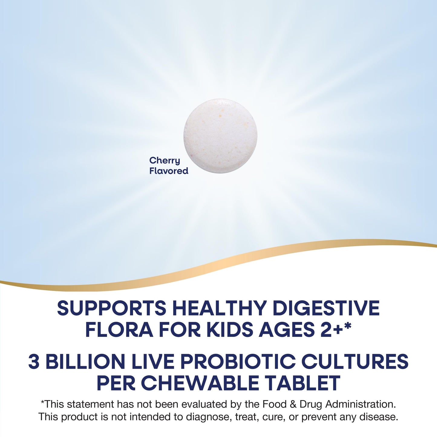 Nature's Way Primadophilus Probiotic Kids - Once Daily - 3 Billion CFU - Cherry Flavored Probiotic Tablets, 60 Count