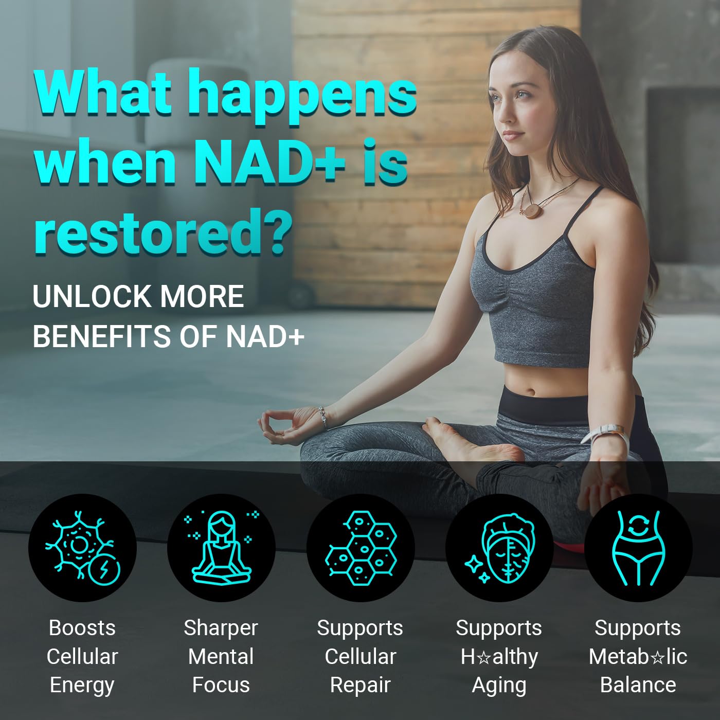 Svovita NAD Supplement 500mg Liposomal NAD+ Supplement with Trans-Resveratrol for Women & Men, Vegan Non-GMO, 60 Capsules