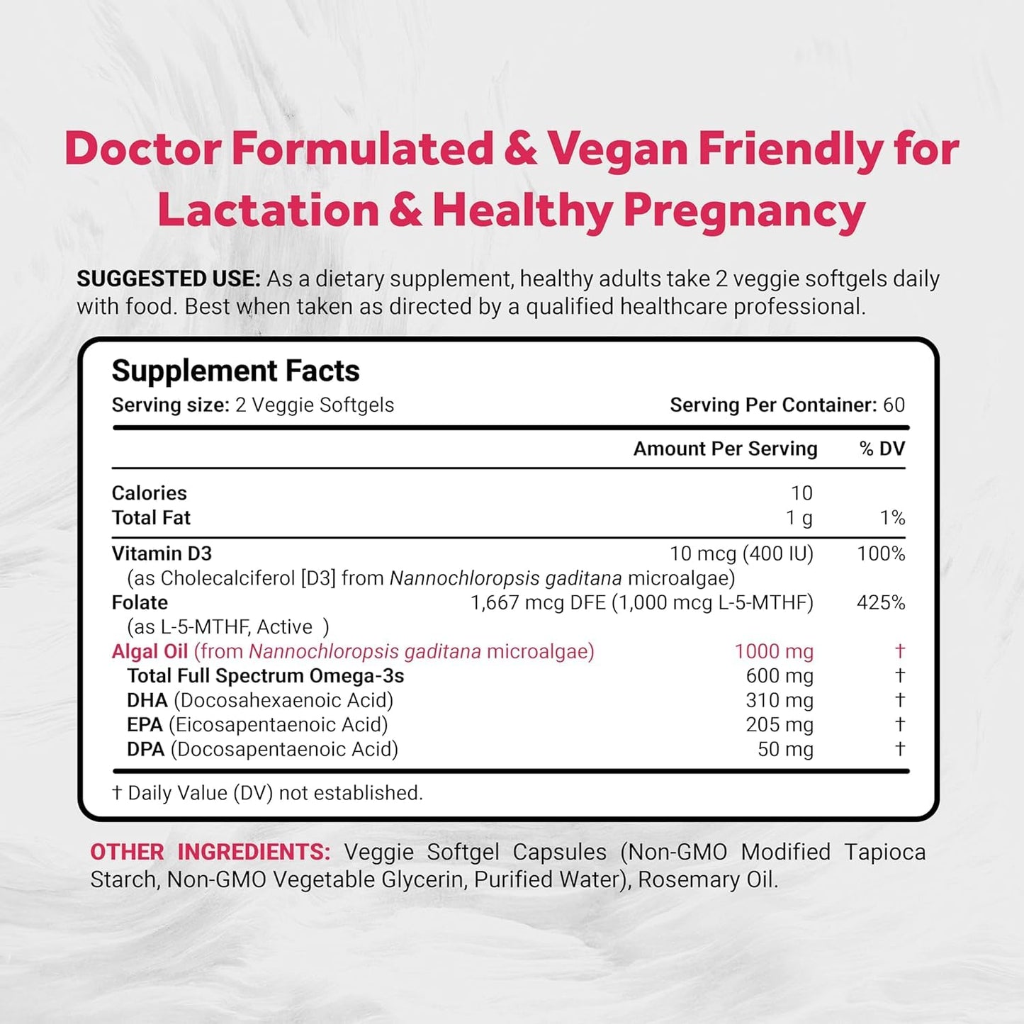 Naturalis Vegan Prenatal with Full Spectrum Omega-3 Softgels, 120 Count
