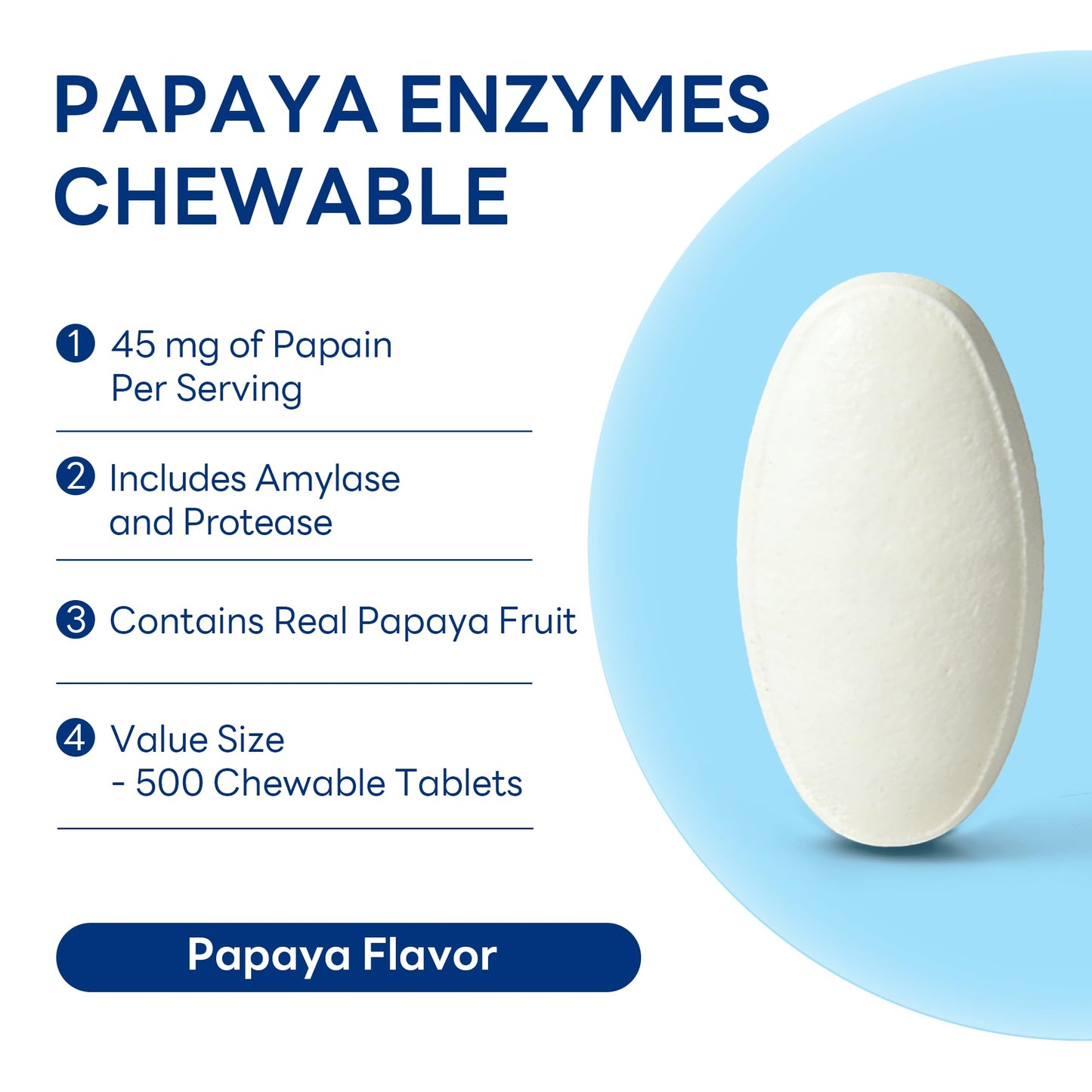 Vitamin World Papaya Enzymes Chewable 500 Count