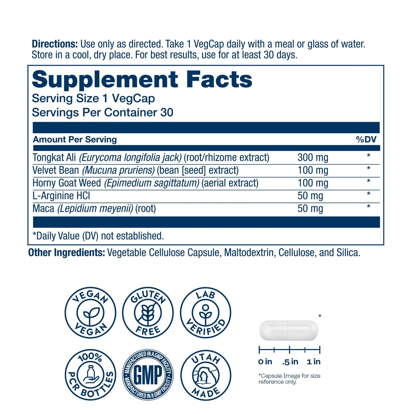 SOLARAY Libido Support for Men Capsules 30 Count