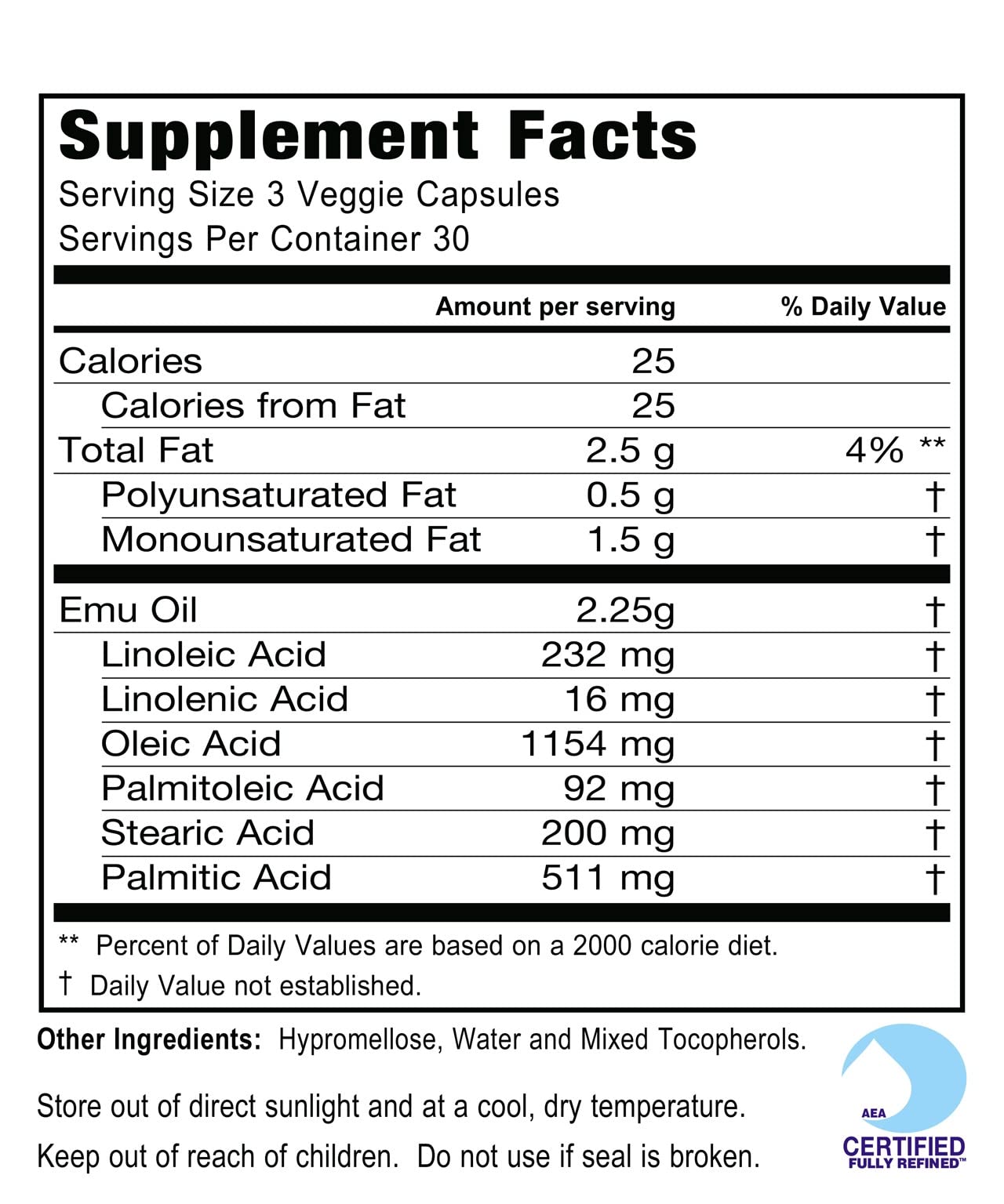 Laid In Montana Emutrients Omega Complex Emu Oil 750mg 90 Softgels