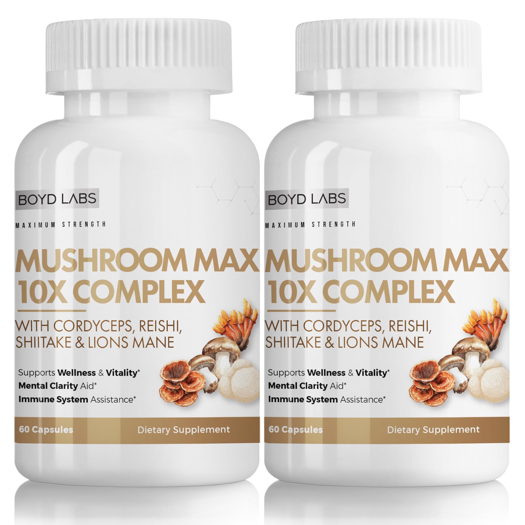 Boyd Labs Mushroom Max 10X Complex Supplement Capsule, 60 Capsules