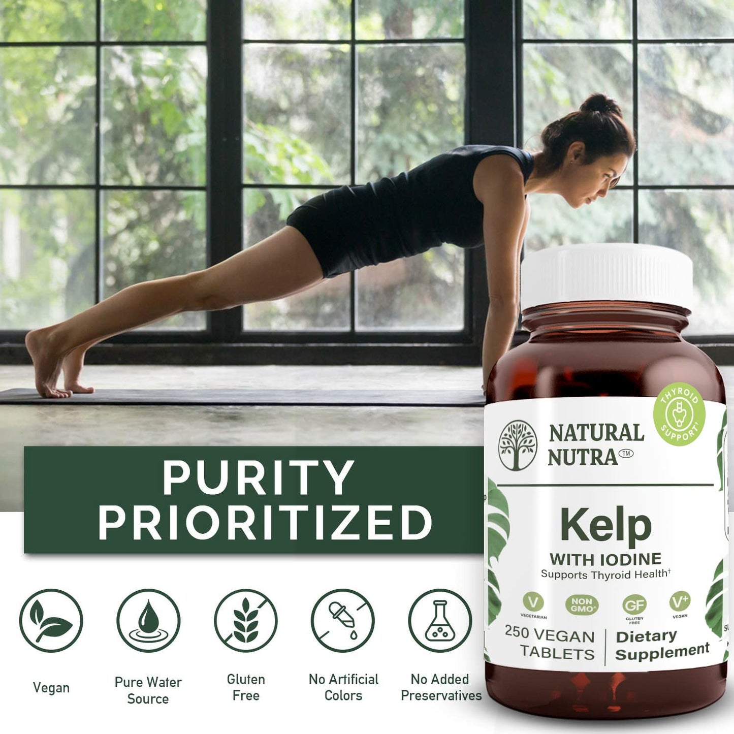 Natural Nutra Kelp Iodine with Potassium Iodide 250 Tablets