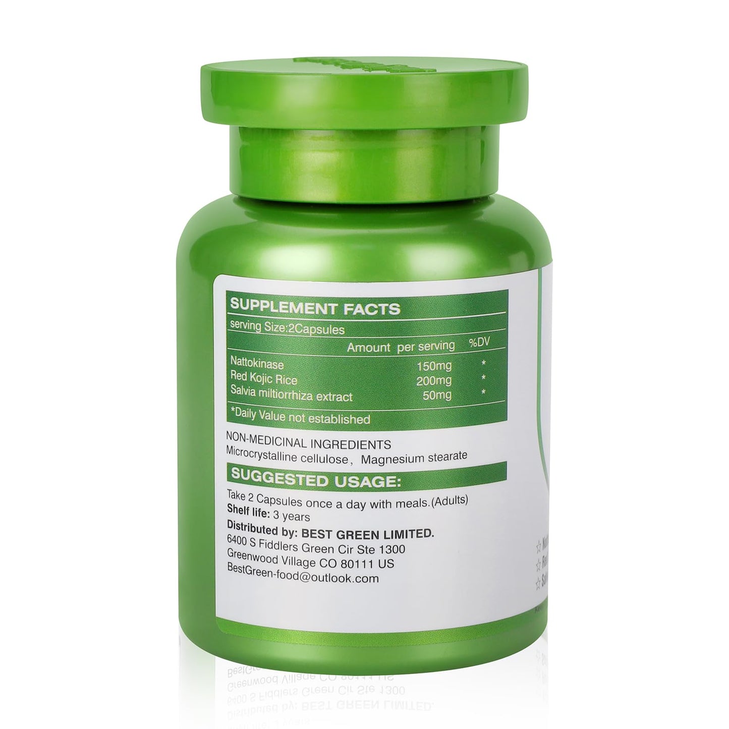 JulyDeer Nattokinase Capsule, 120 Count, 2 Bottles
