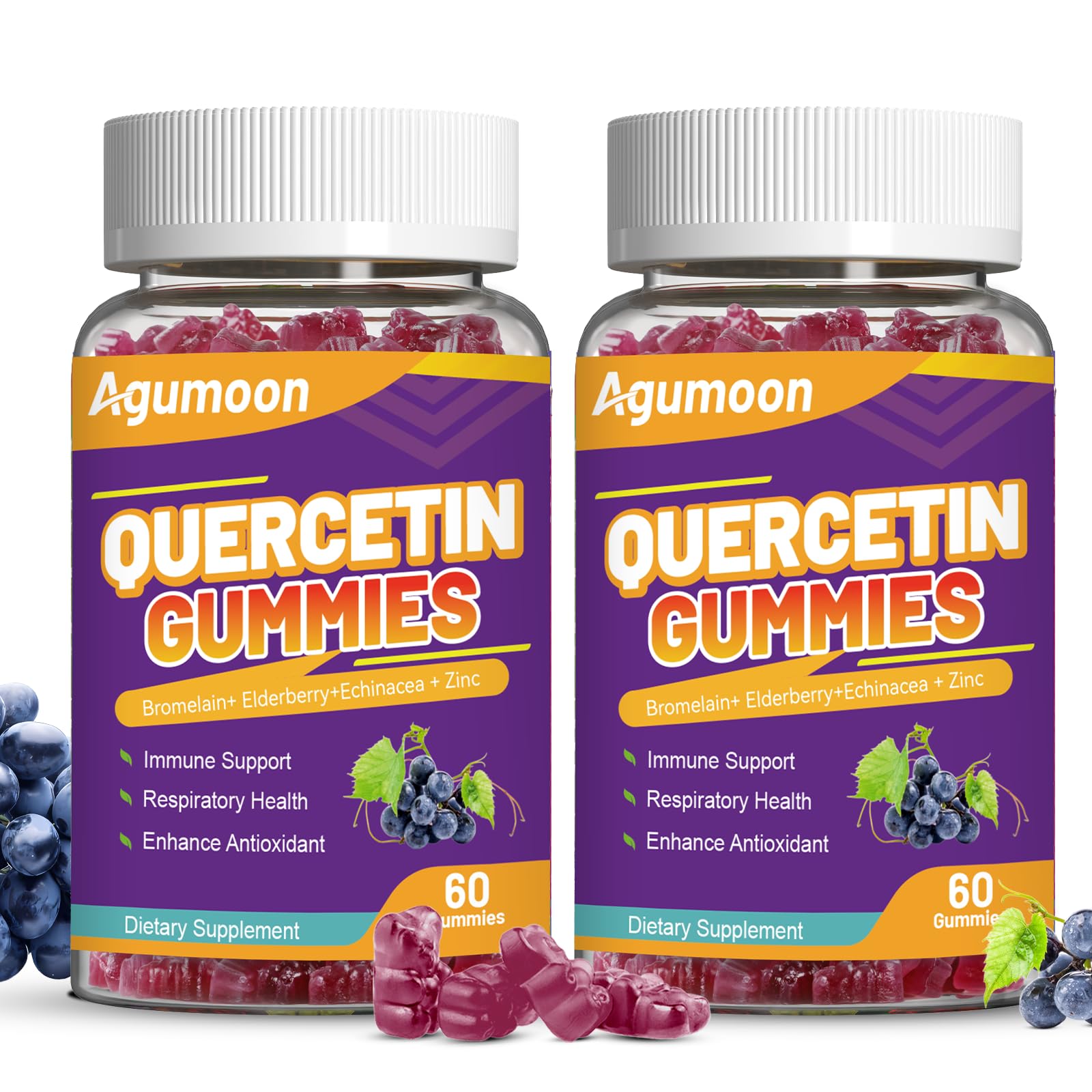 Agumoon Quercetin Gummies, 120 Count