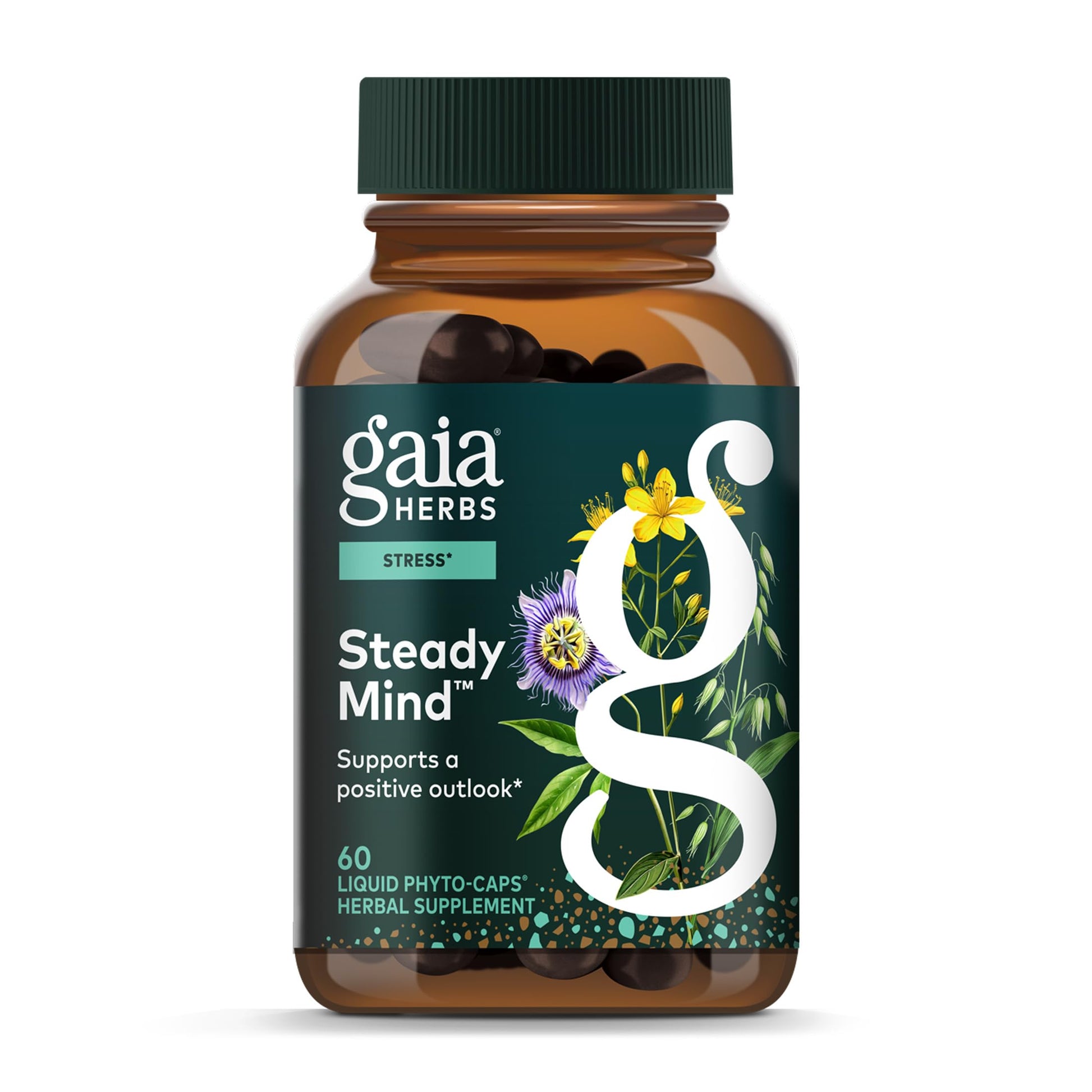 Gaia Herbs Steady Mind Capsules 60 Count