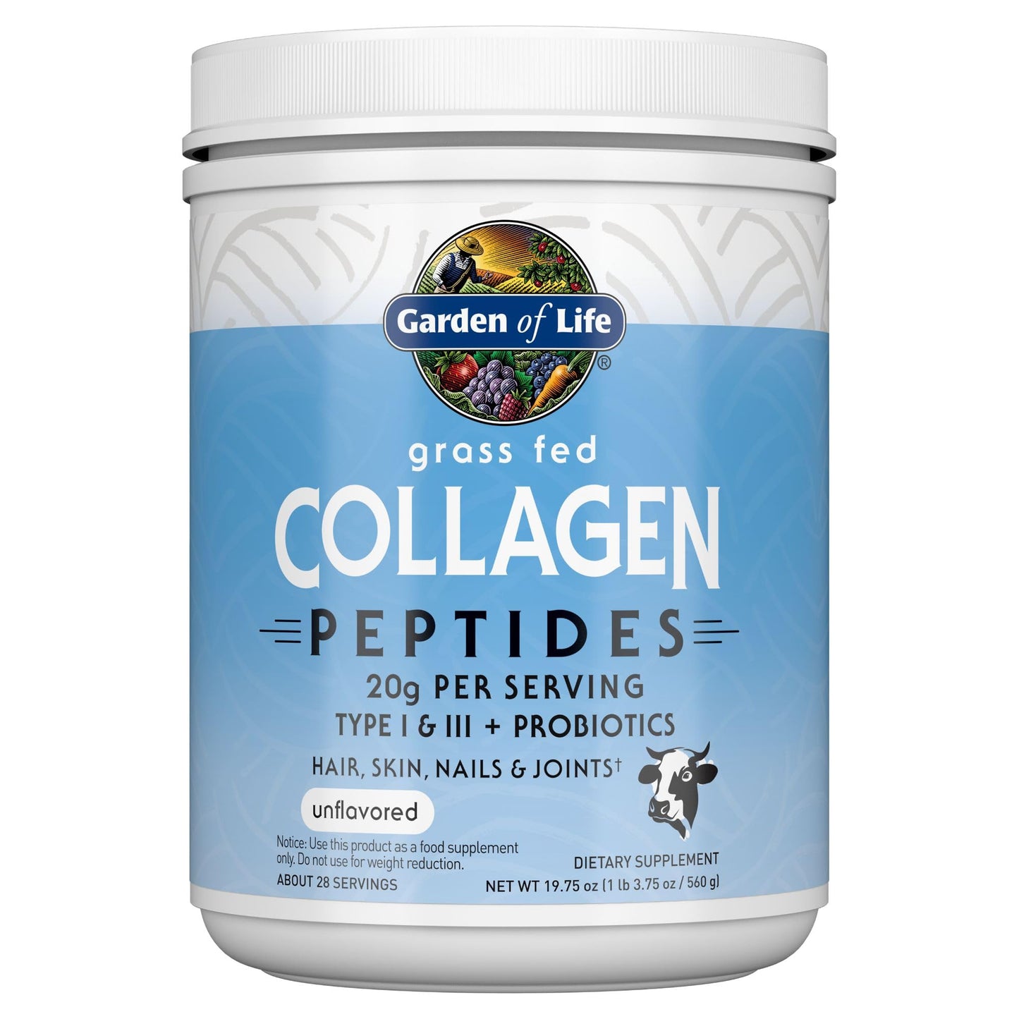 Garden of Life Power Bundle – Collagen Peptides Powder Unflavored, 28 Servings + Vegan Vanilla Protein Powder with BCAAs, Probiotics & Enzymes, 20 Servings
