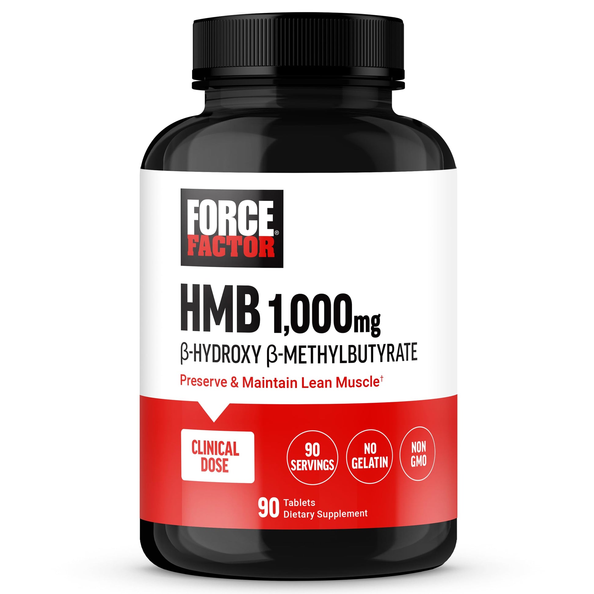 Force Factor HMB Supplement to Preserve Lean Muscle Tablets, 90 Count