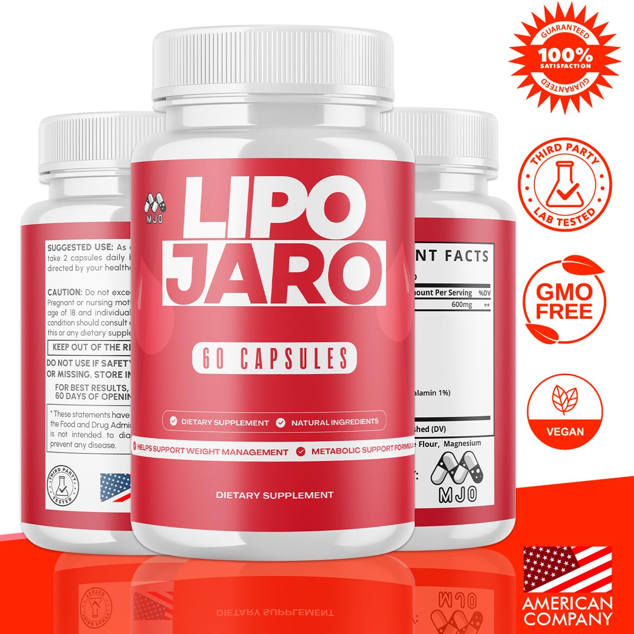 MJO Lipojaro Capsules, 120 Capsules