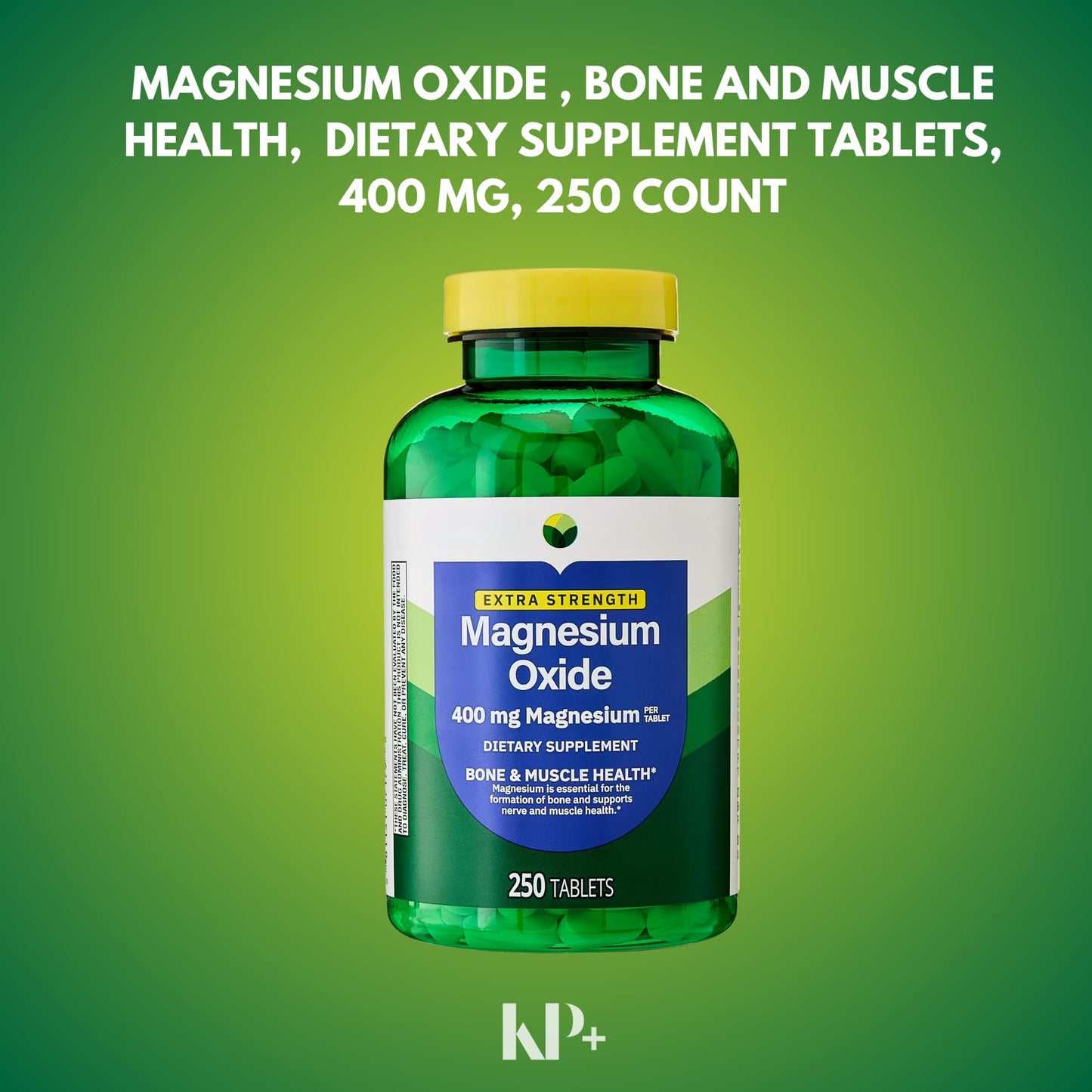 KP+ Magnesium Oxide 400 mg Tablets, 500 Tablets