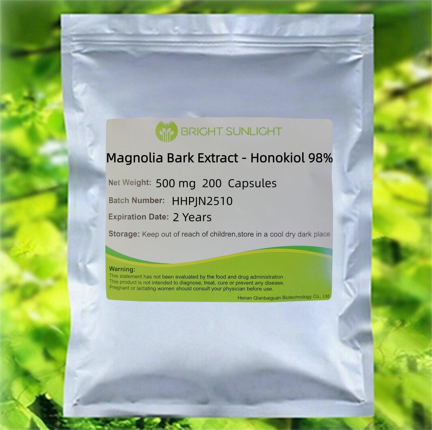 Bright sunlight Magnolia Bark Extract - Honokiol 98% 500 mg, 1 Capsule