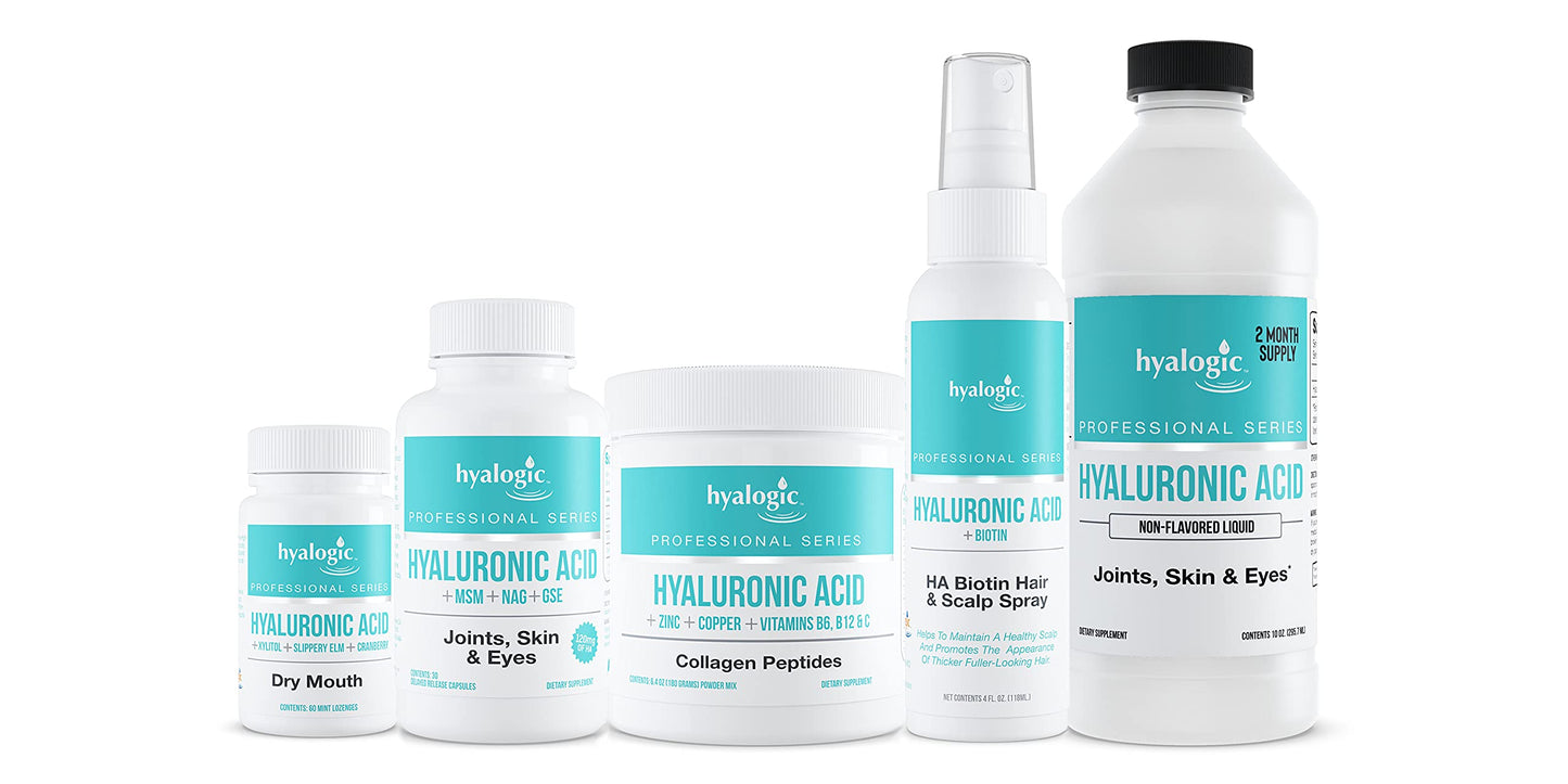Hyalogic Hyaluronic Acid Delayed Release Capsules with Glucosamine MSM 120 mg, Non-GMO, 30 Capsules