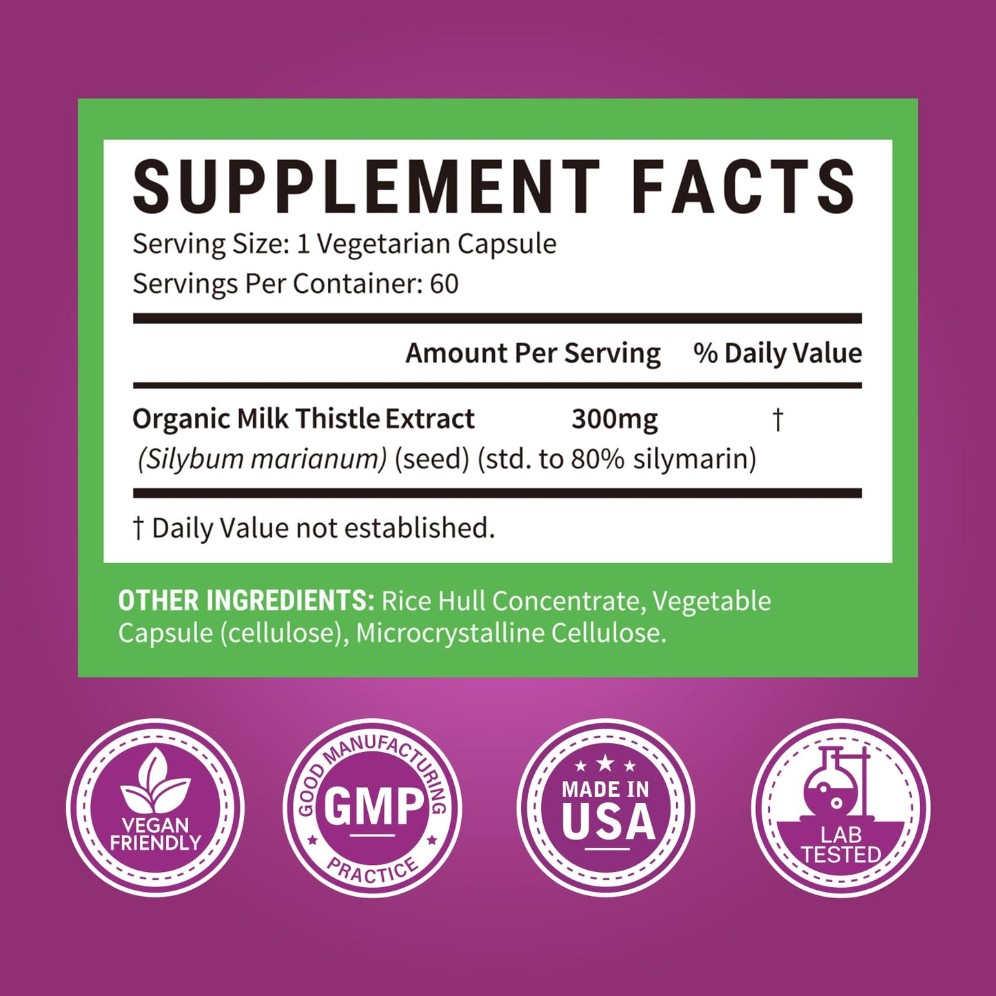 Surebounty Milk Thistle Capsule 60 Count