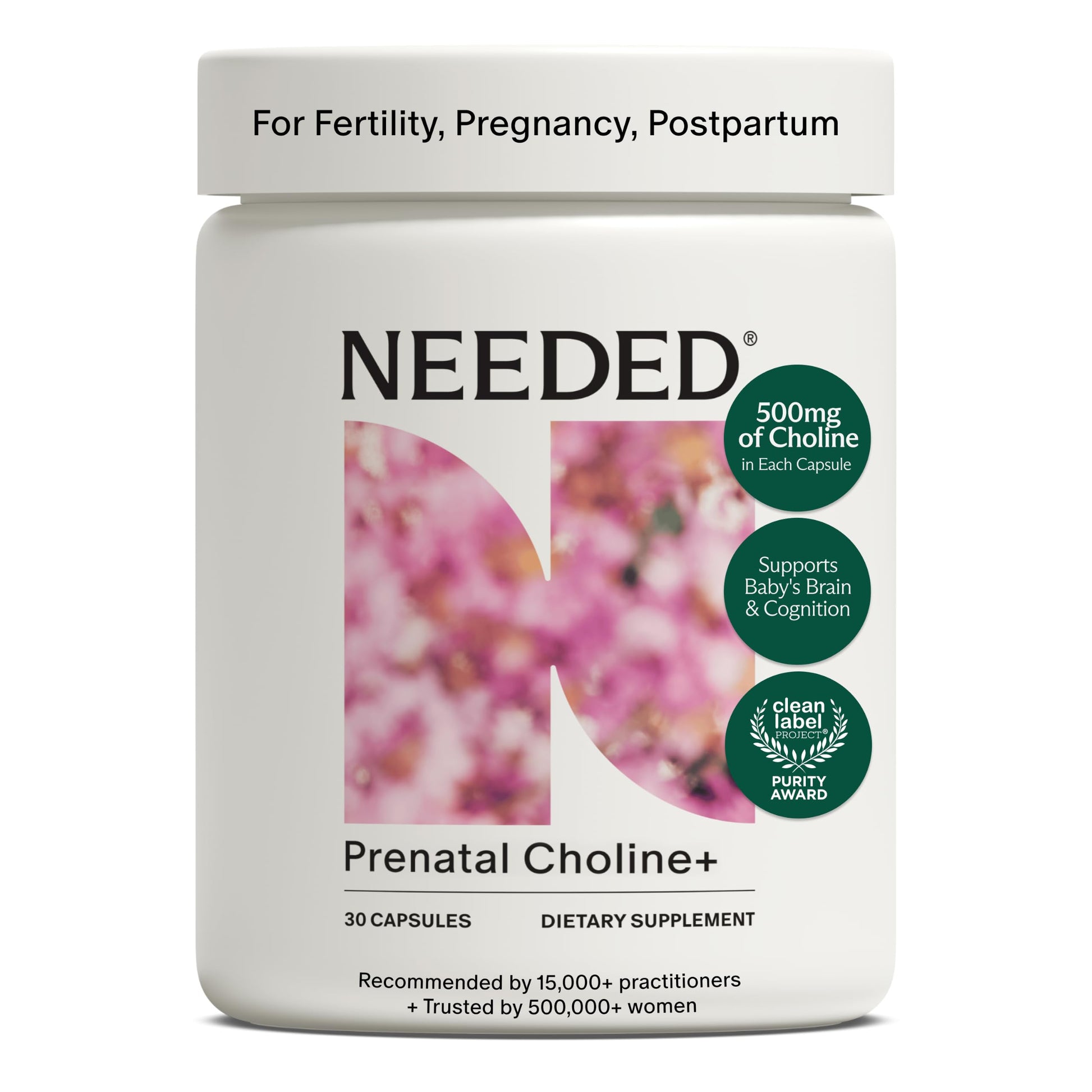 Needed Prenatal Choline+ Liquid Capsules for Cognitive Development, 30 Capsules