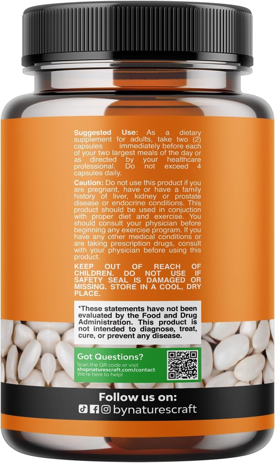 Natures Craft White Kidney Bean Extract Carb Blocker 60 Capsules