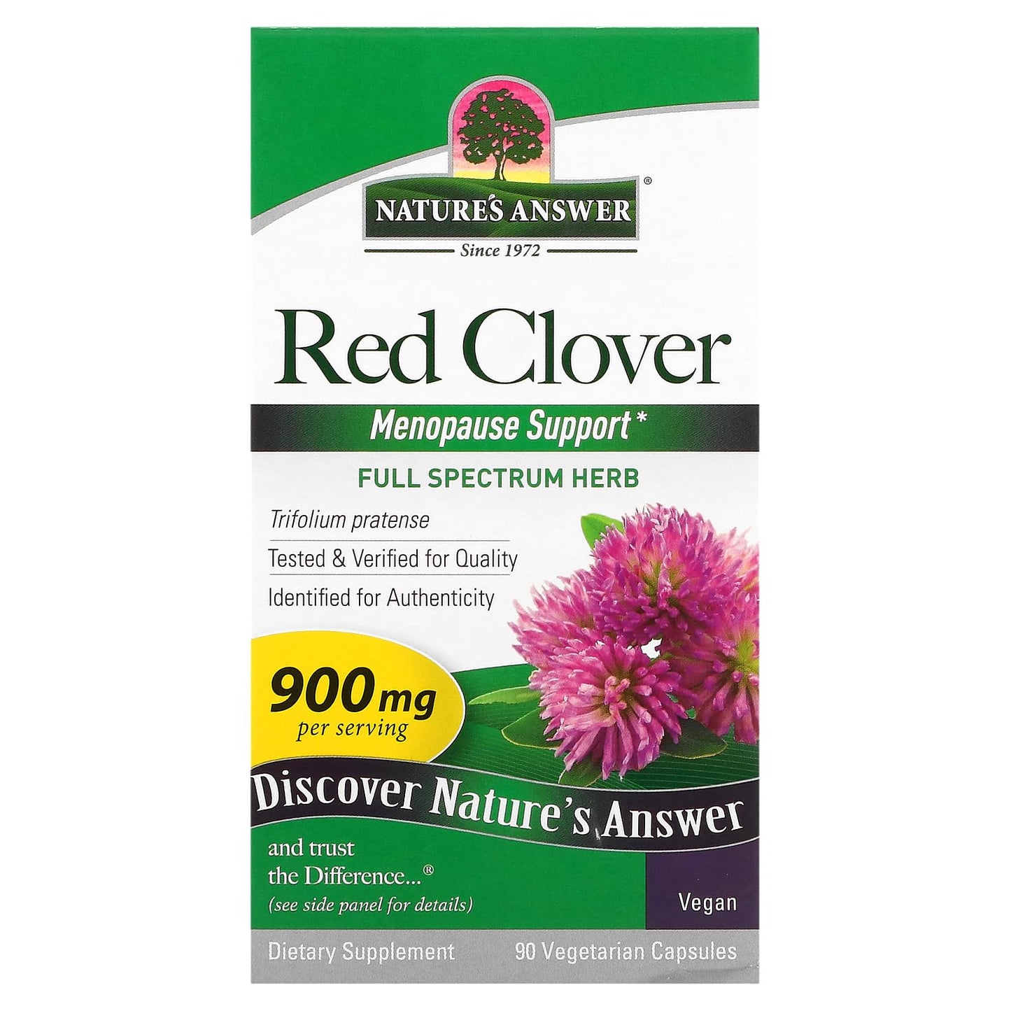 Nature's Answer Red Clover (Trifolium Pratense) Capsules 90 Count