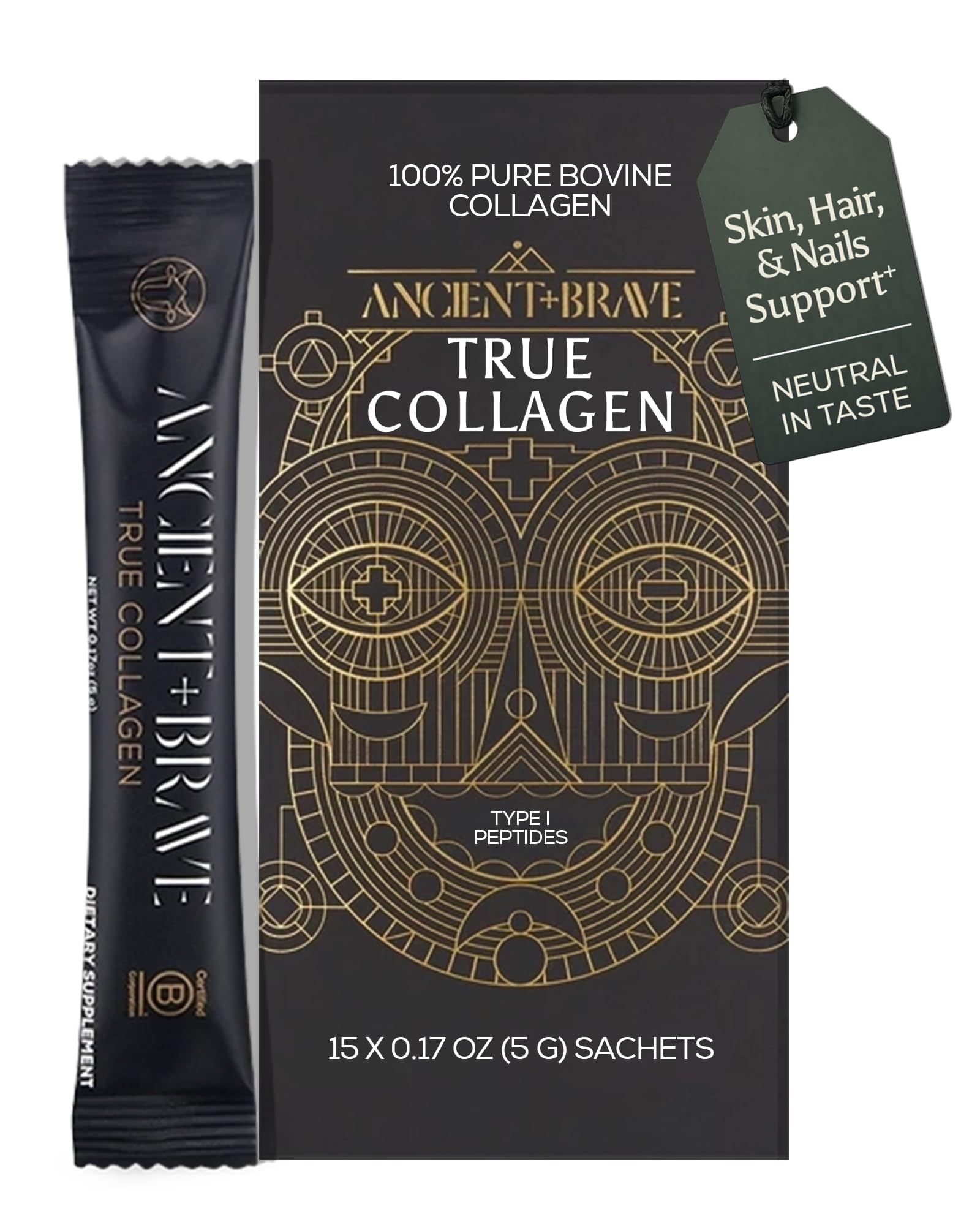 Ancient + Brave True Collagen Powder, 2.55 Ounce