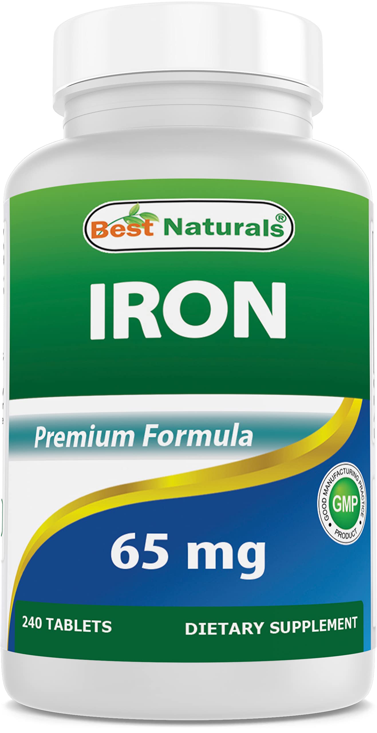 Best Naturals Iron Supplement 65 mg 240 Tablets