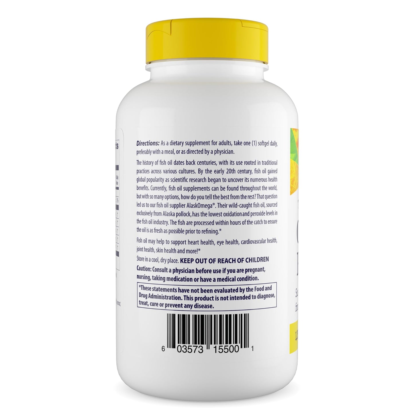 Healthy Origins Triple Strength Omega 3 Fish Oil 1250mg Softgels 180