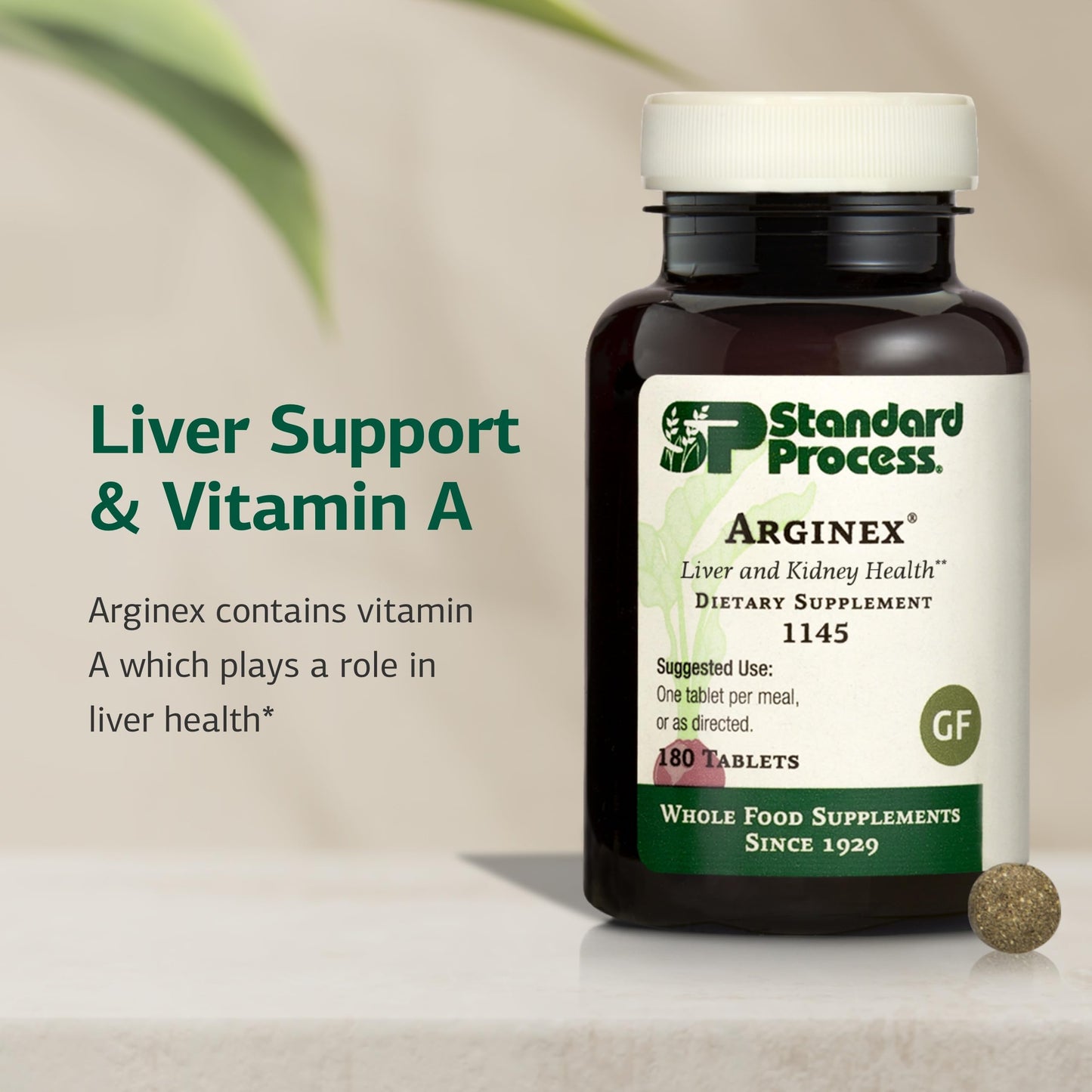 Standard Process Inc. Arginex Essential Liver & Kidney Dietary Supplement, 180 Tablets