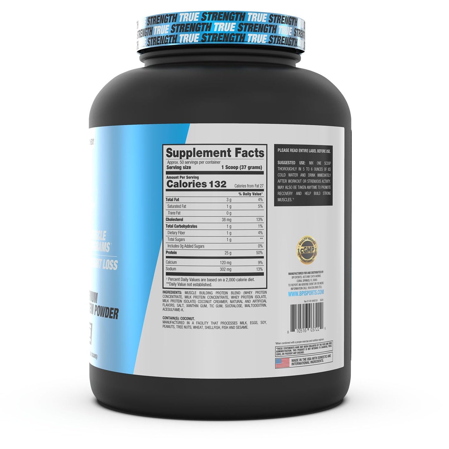 BPI Sports Whey HD Ultra Premium Protein Powder Salted Caramel 65.6 Servings
