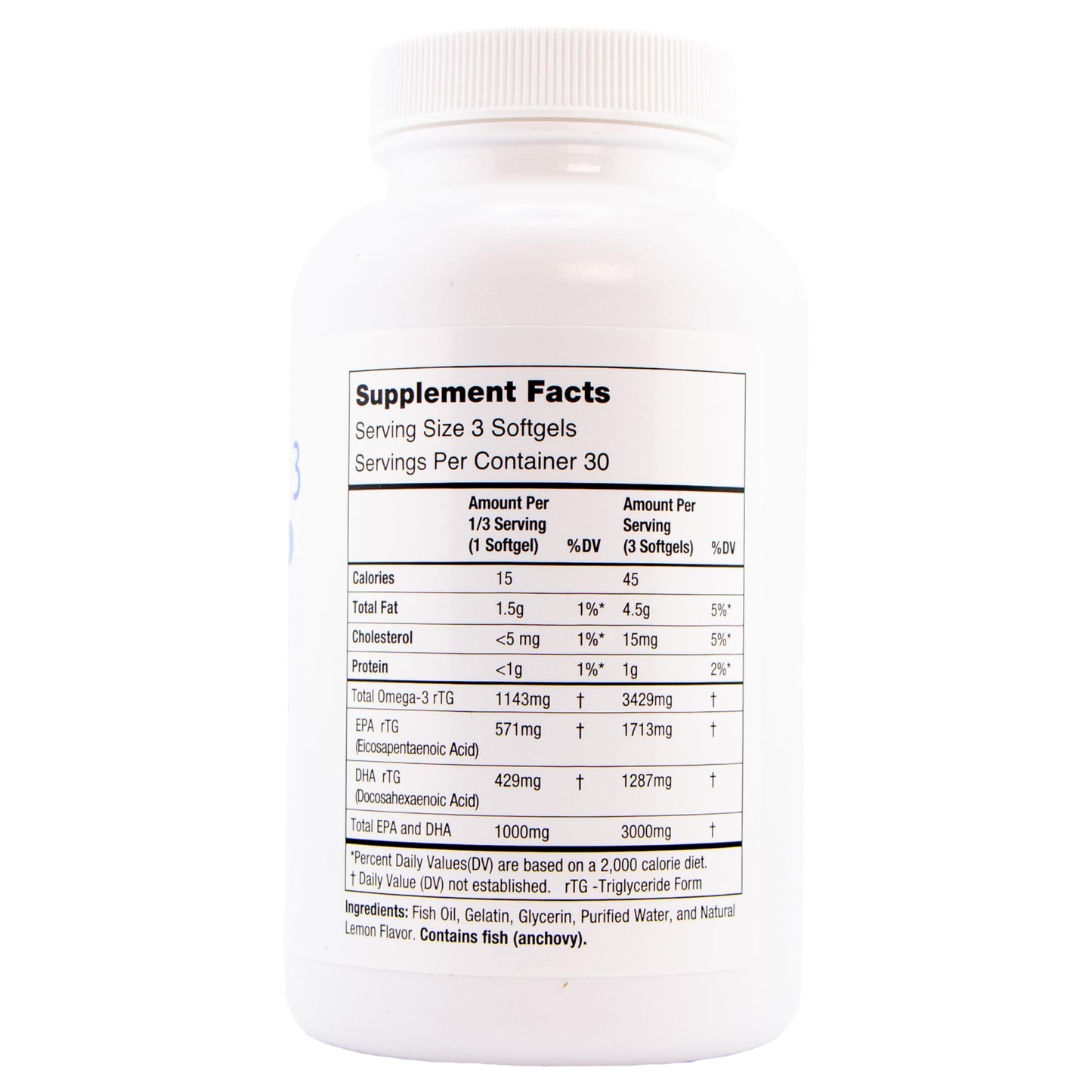 Oasis Tears Omega 3 Fish Oil Softgel 3000mg DHA EPA, 90 Softgels
