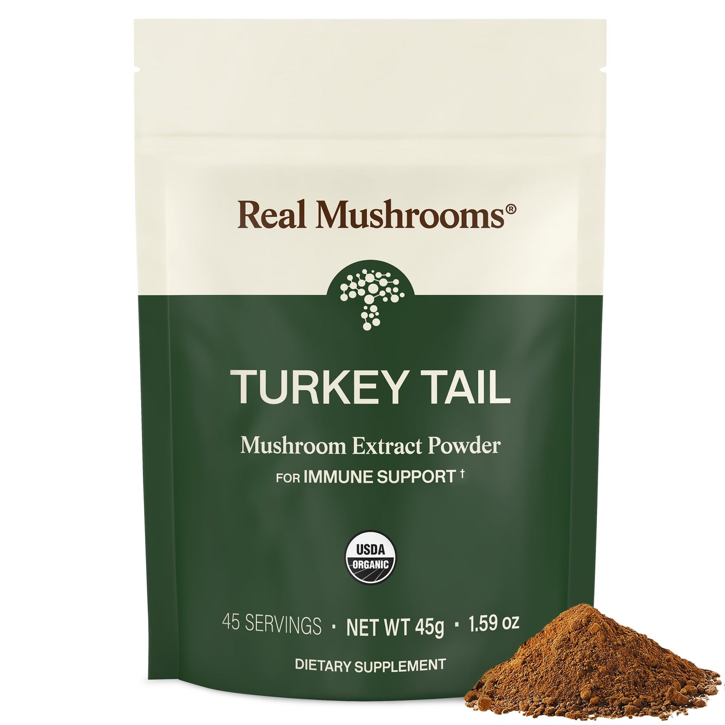 Real Mushrooms Turkey Tail Mushroom Powder 1.58 Ounce