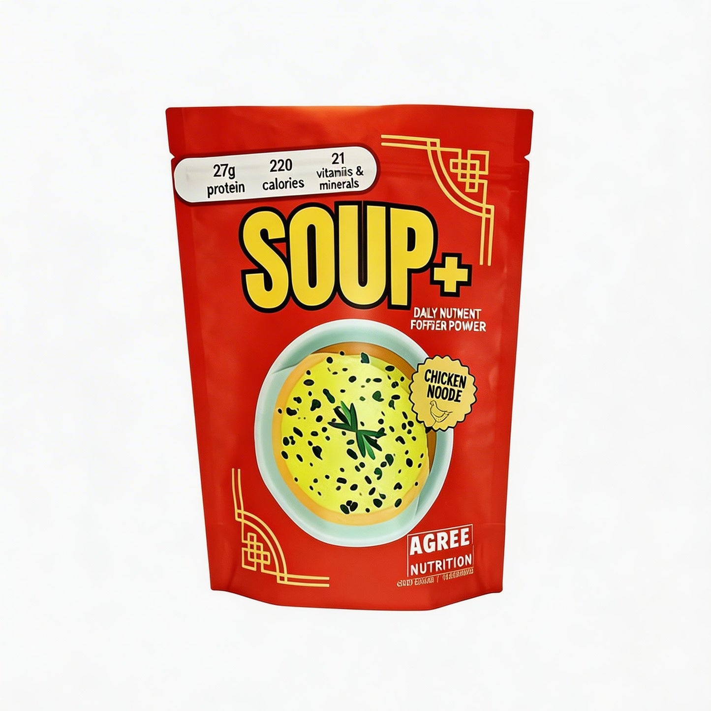 SOUP+ High Protein Savory Chicken Soup Meal Supplement Protein Powder, 37.5 oz