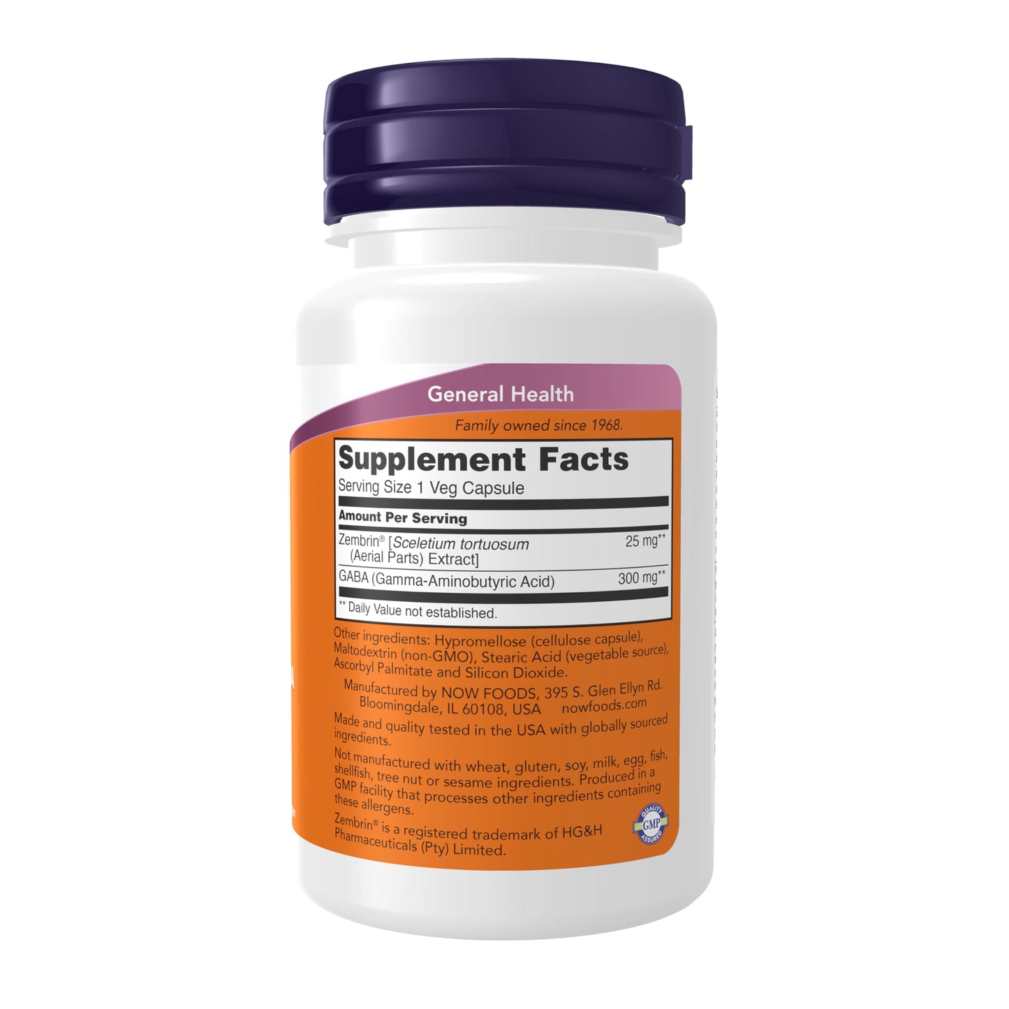 NOW Foods Calm & Focus with Zembrin® & GABA, Cognitive Support*, Clinically Validated, 60 Veg Capsules