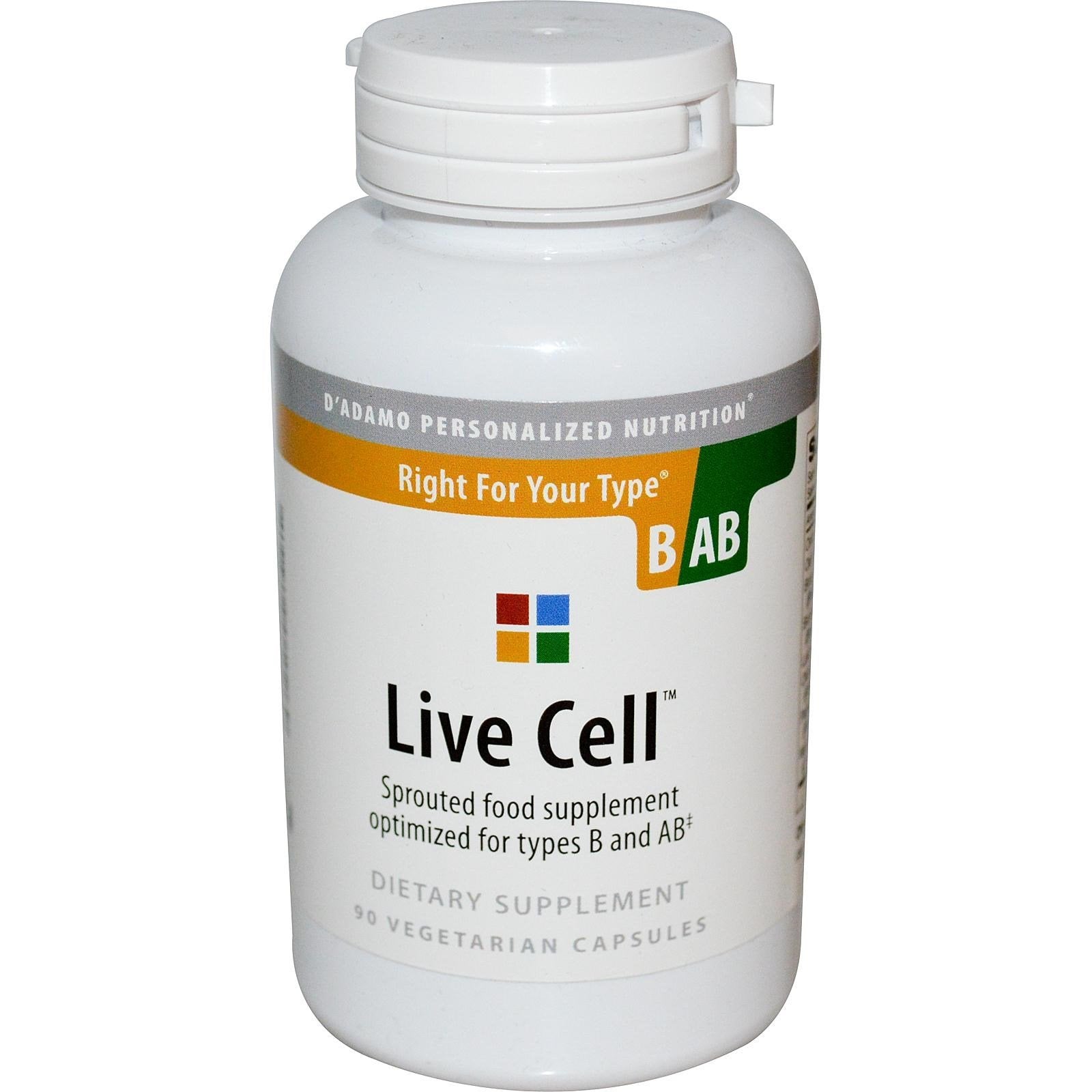 D'Adamo Personalized Nutrition Live Cell B/Ab Capsules 90