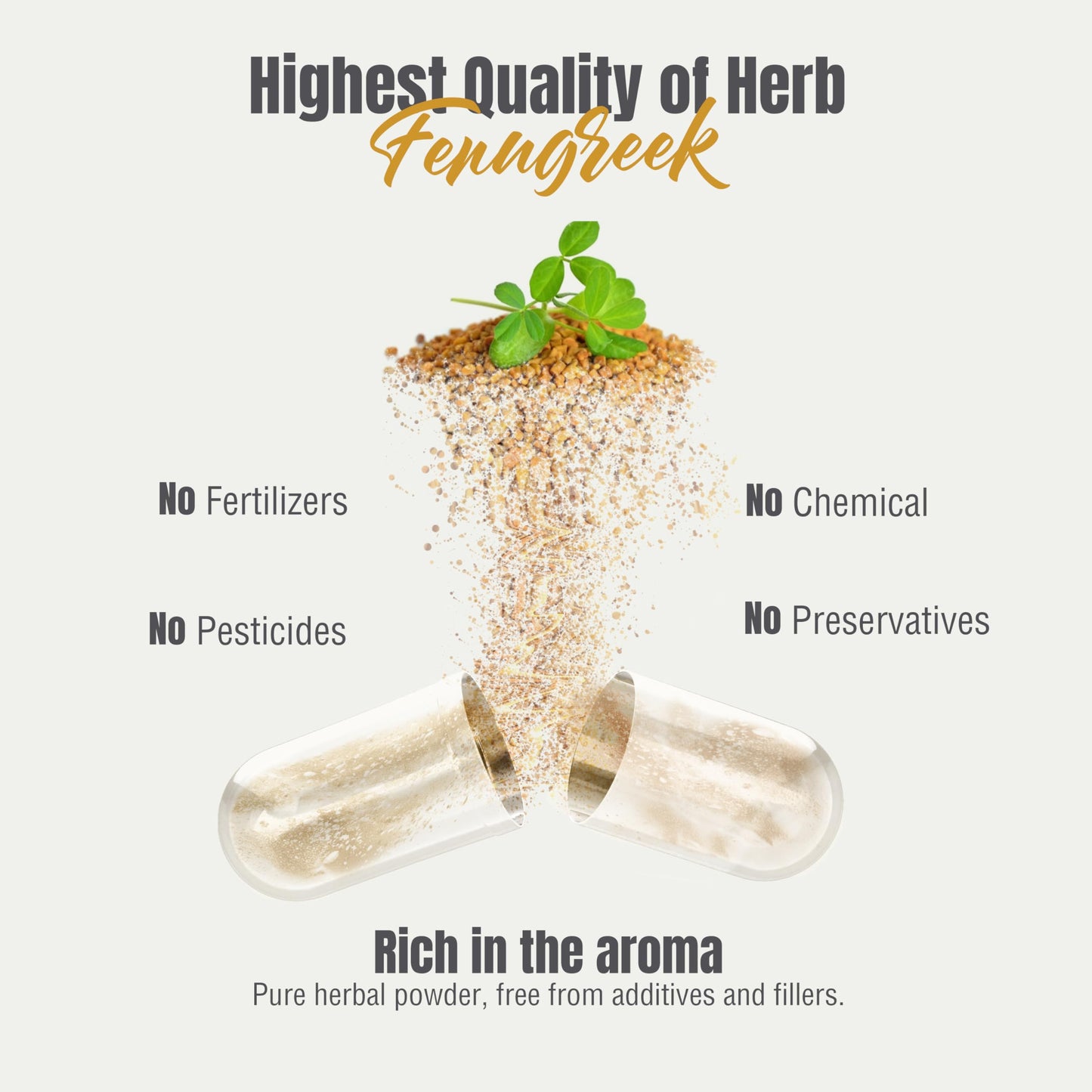 Herbsforever Fenugreek Extra Strength 10:1 Extract Capsules, 60 Count