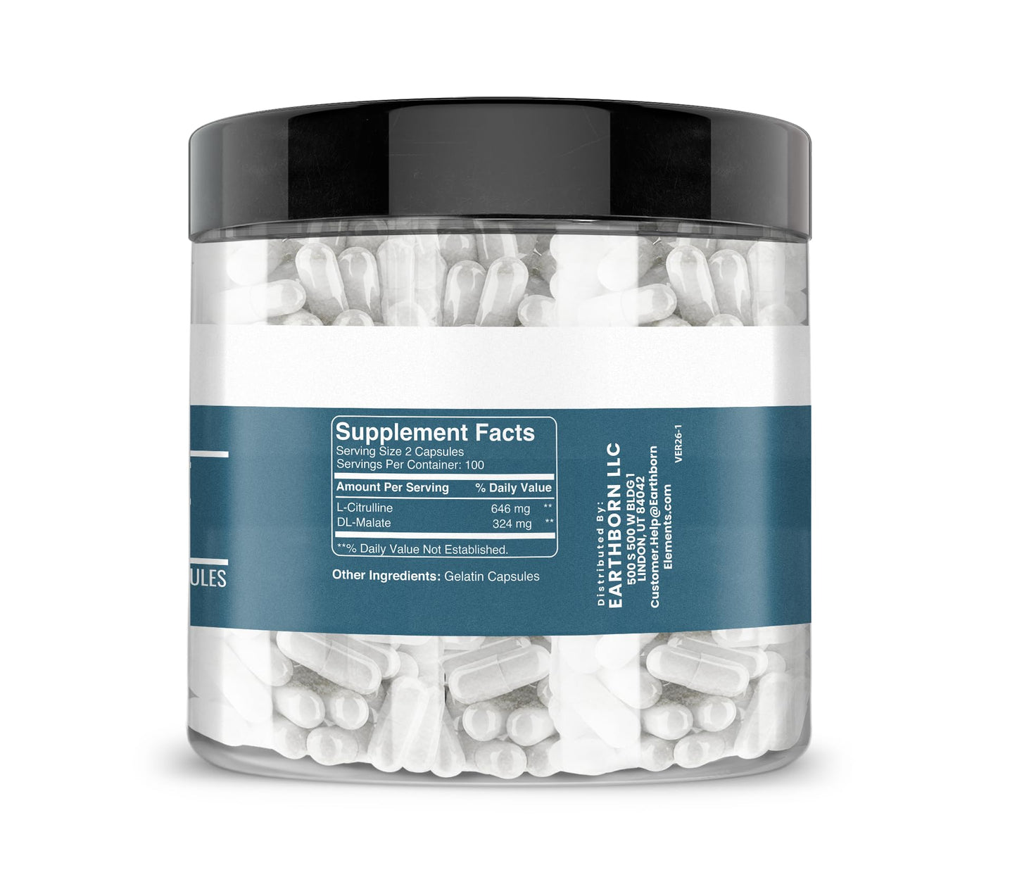 Earthborn Elements L-Citrulline DL-Malate 2:1 Capsules, 200 Capsules