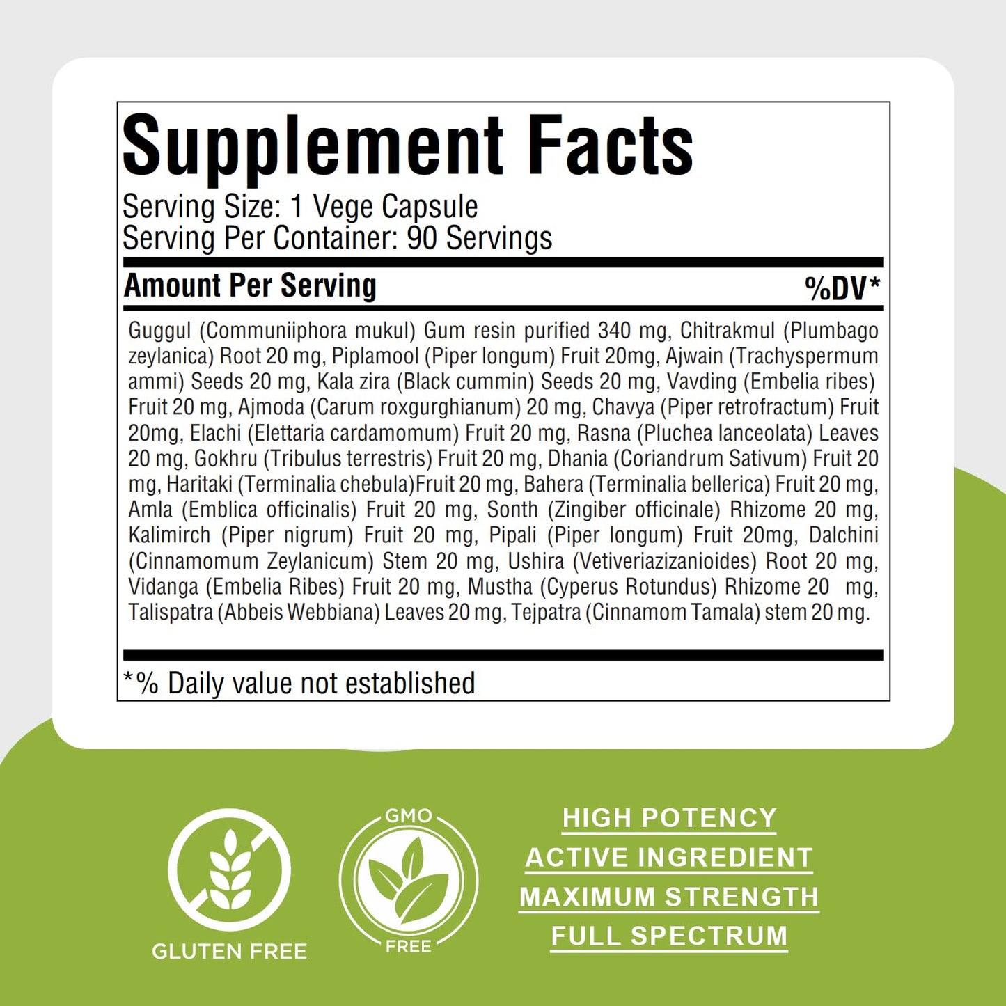 Herbsforever Yogaraj Guggulu Capsules, 90 Veg Capsules, 800mg