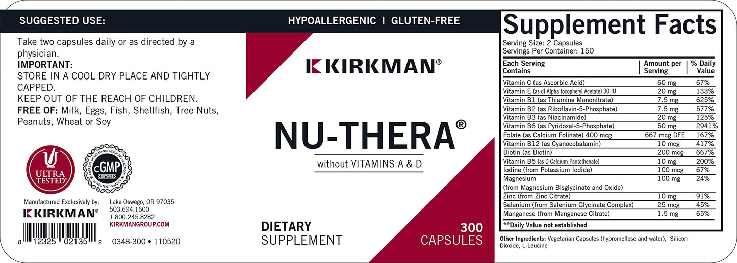 Kirkman d-Biotin 1000 mcg Capsules, 120 Count
