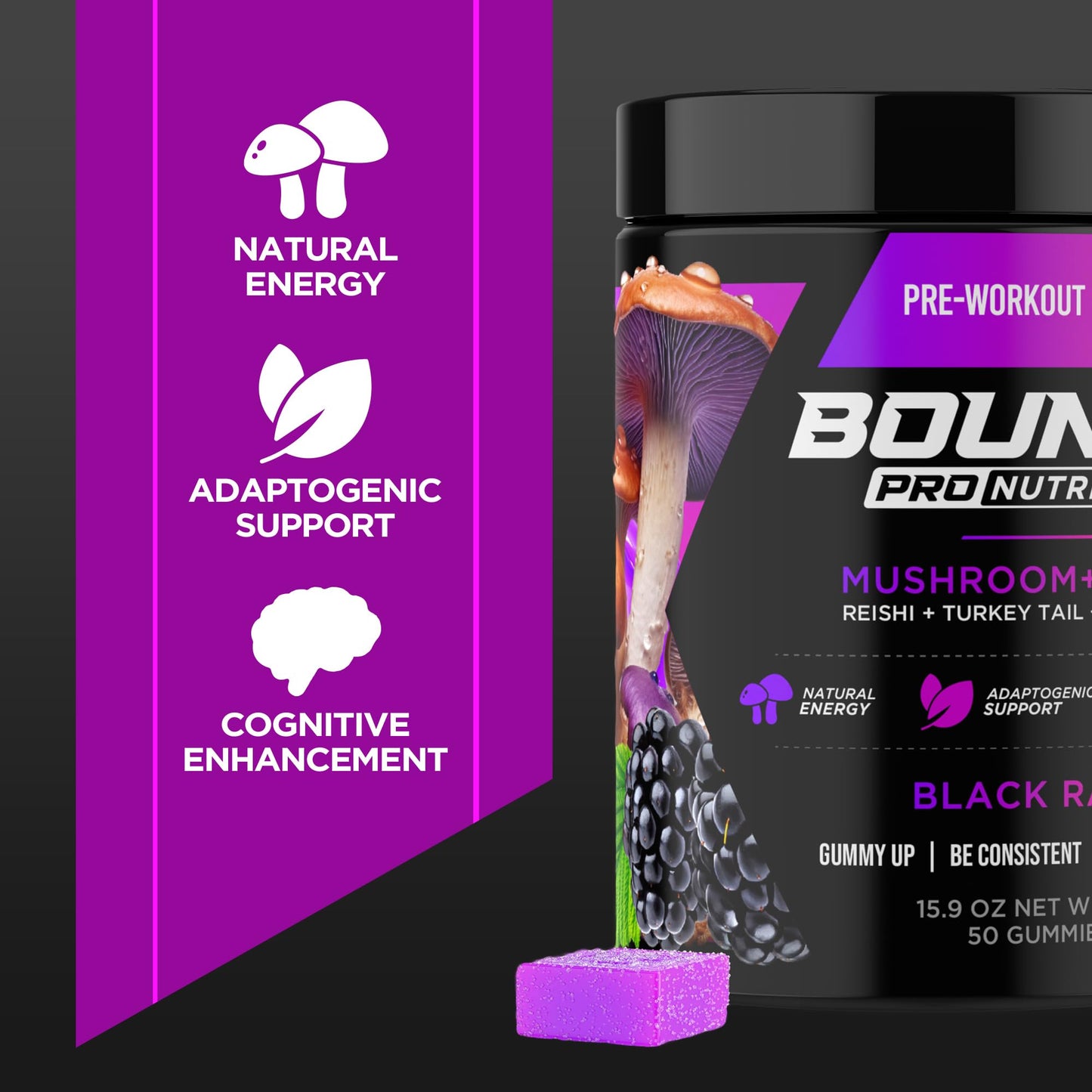 Bounce Pro Pre Workout Gummies 70 Count