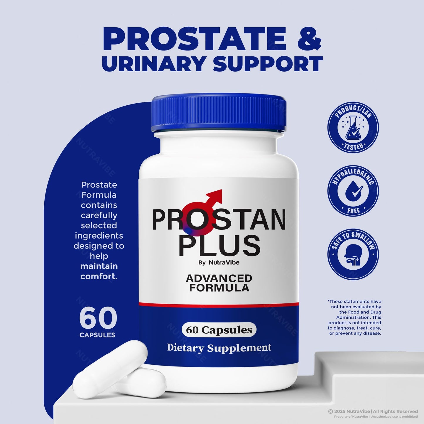 NutraVibe Prostan Plus Capsules, 120 Capsules