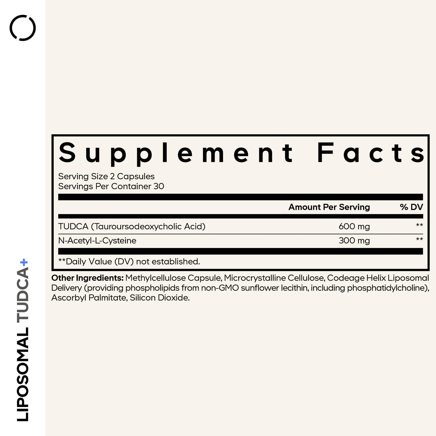 Codeage Liposomal TUDCA+ Supplement – TUDCA Bile Acid Formula, NAC N-Acetyl Cysteine, Liposomal Delivery – Liver & Gallbladder-Focused Formula, Non-GMO, 60 Capsules