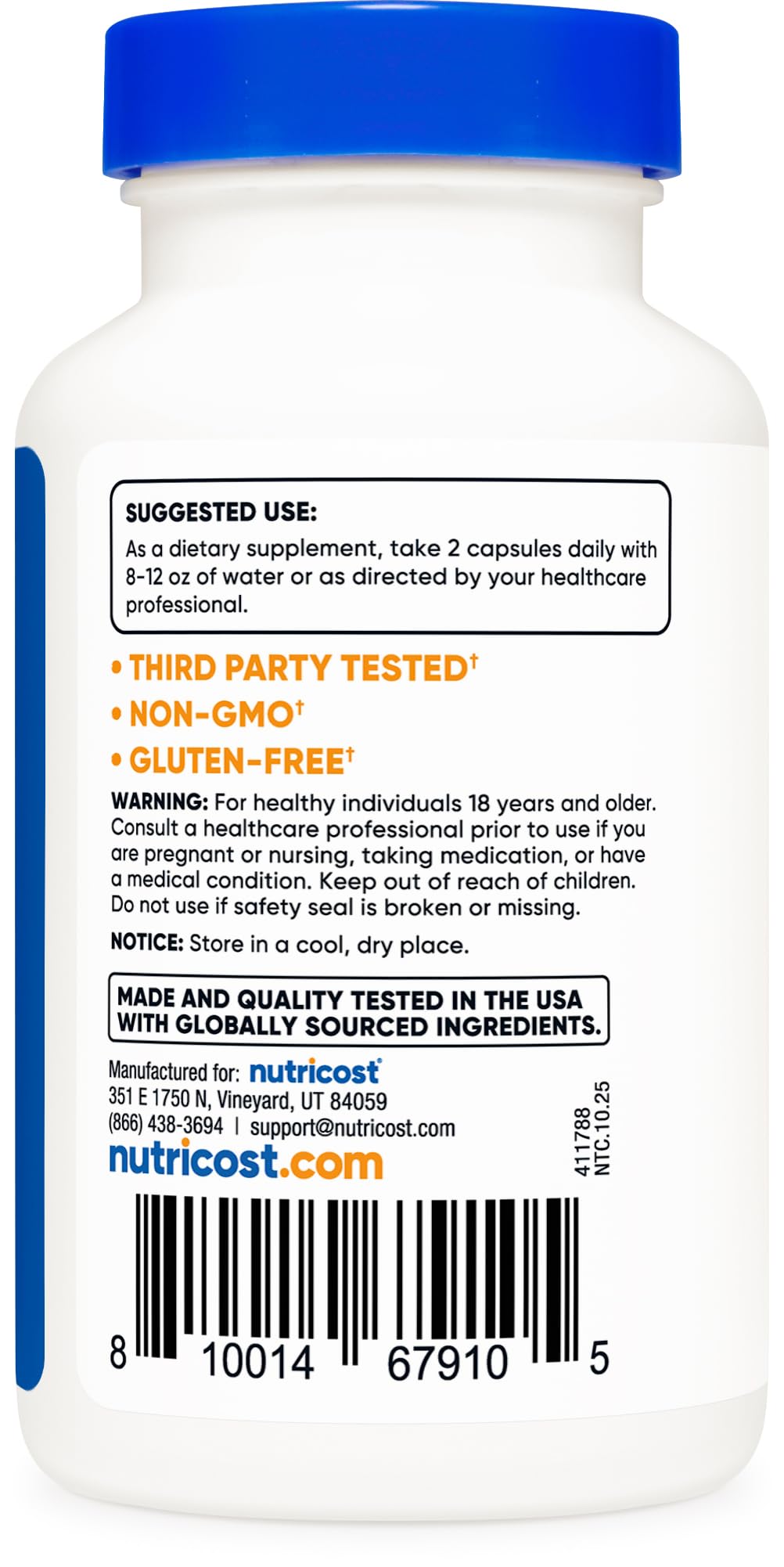 Nutricost Alpha GPC 600mg Capsules, 120 Count