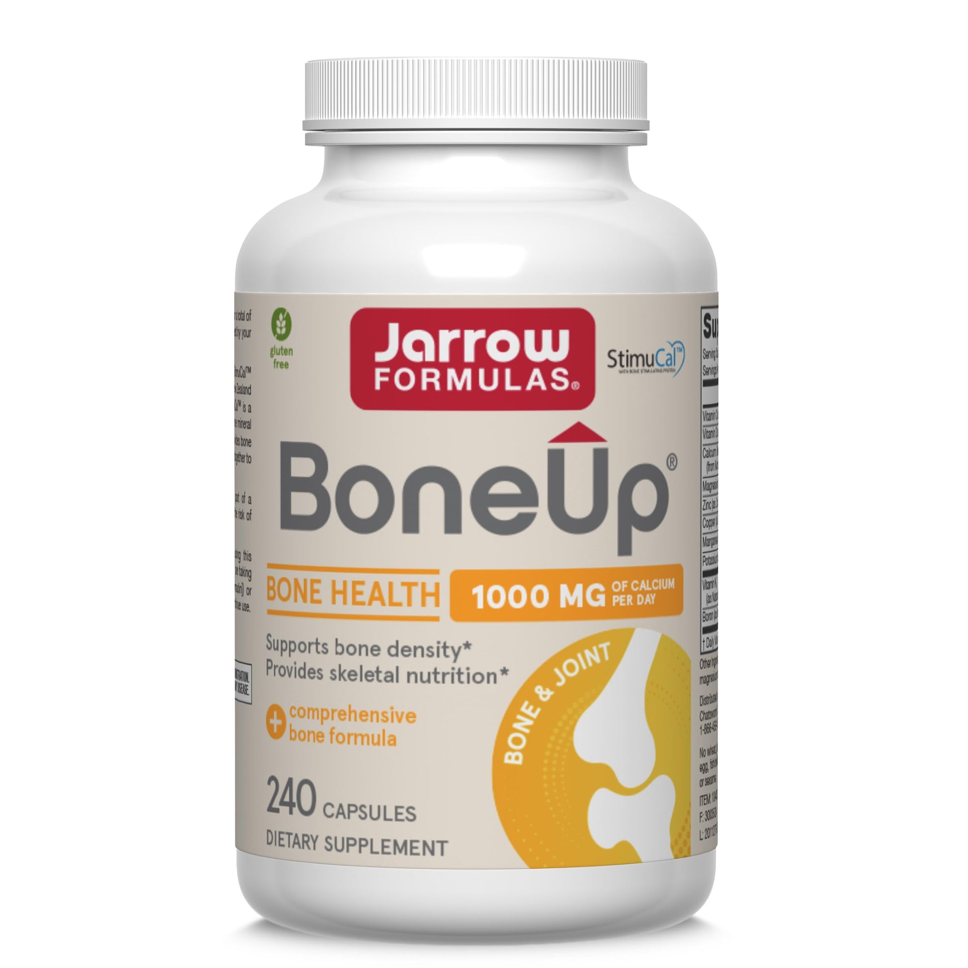 Jarrow Formulas BoneUp for Bone Density Vitamin D3 and K2 Calcium Support Capsule 240