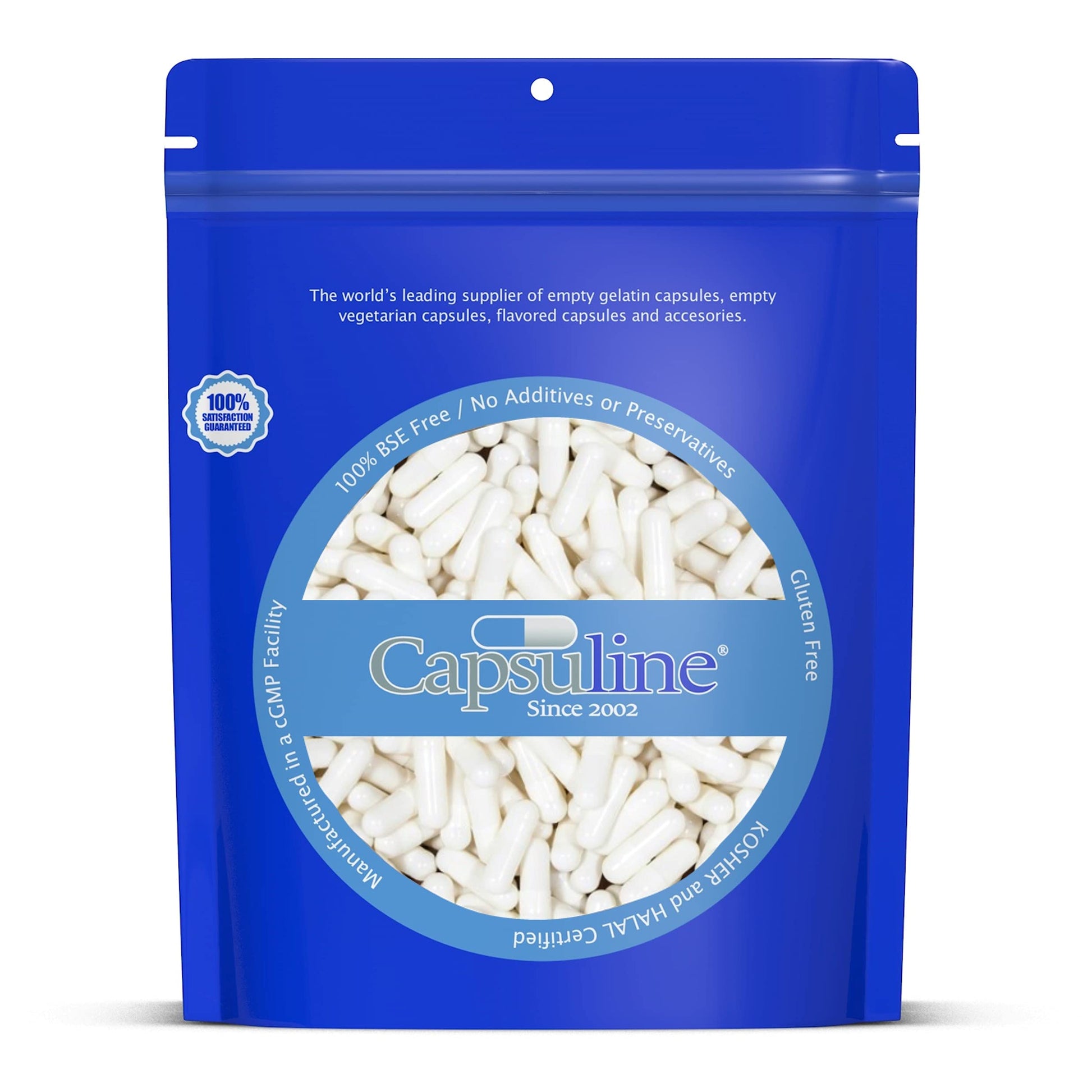 Capsuline Empty Vegan Capsules Size 00, 10,000 Count, White