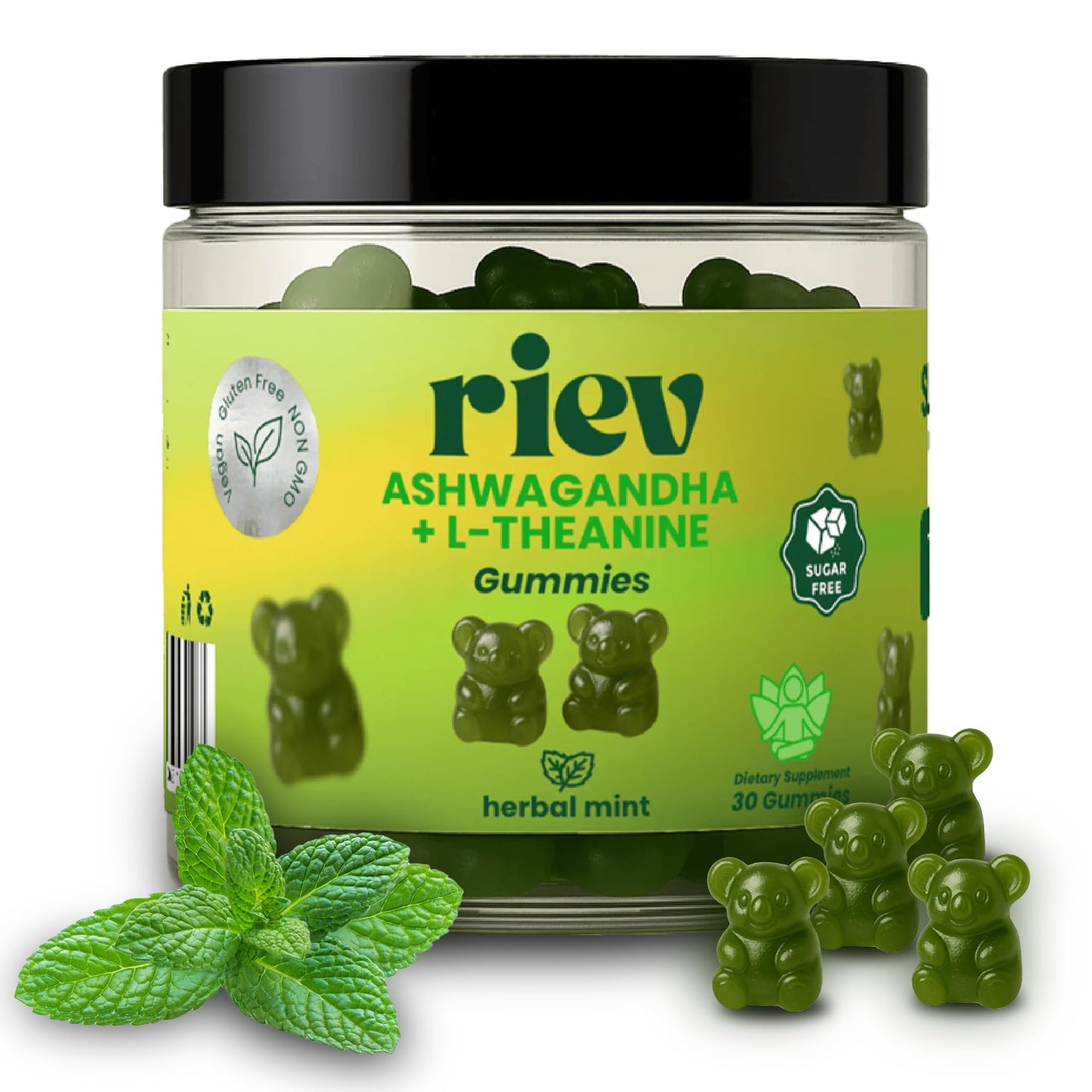 Riev Ashwagandha + L-Theanine Gummies, 30 Gummies