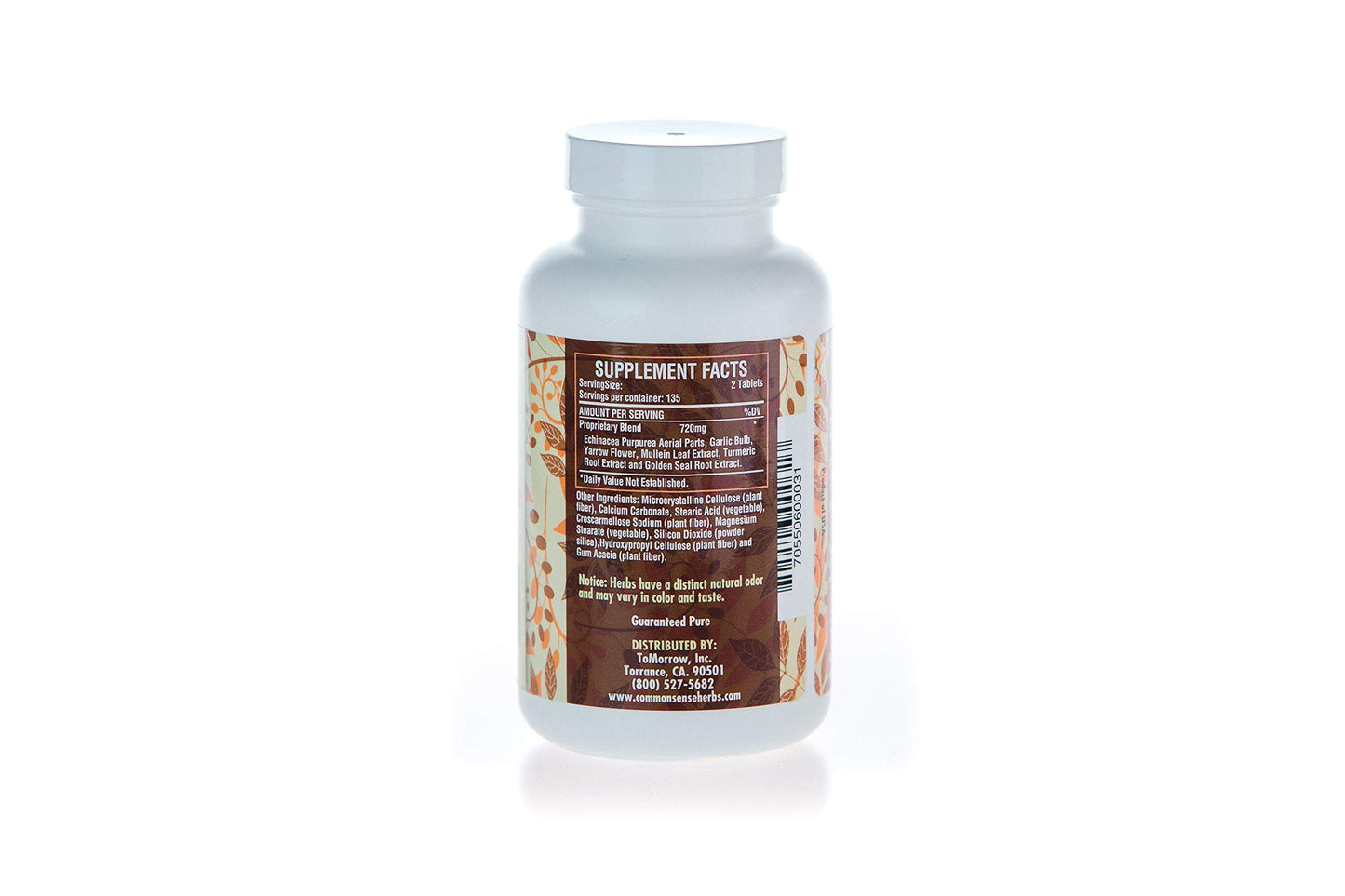 Common Sense Herbal Products Lymphatic Health Immune System Support Tablet 120 Tablets