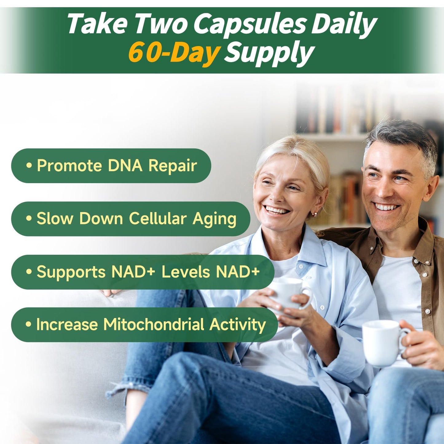 ZESTFLOW NAD+ Nicotinamide Riboside Resveratrol 1000mg Liposomal NAD Supplement for Cellular Energy and Healthy Aging, 120 Capsules