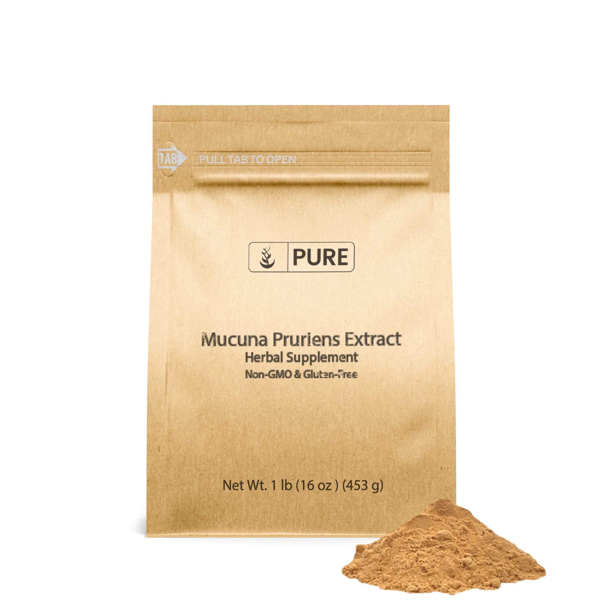 Pure Original Ingredients Mucuna Pruiens Powder 16 Ounces
