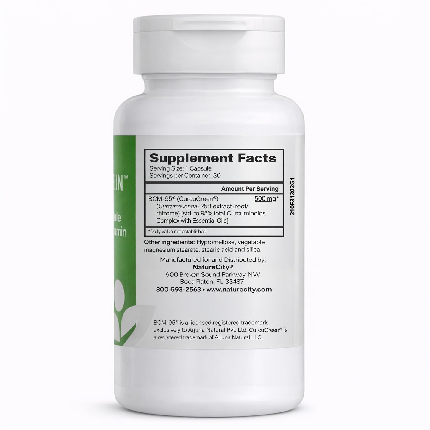 NatureCity True-Curcumin Turmeric Supplement Capsule 30 Count